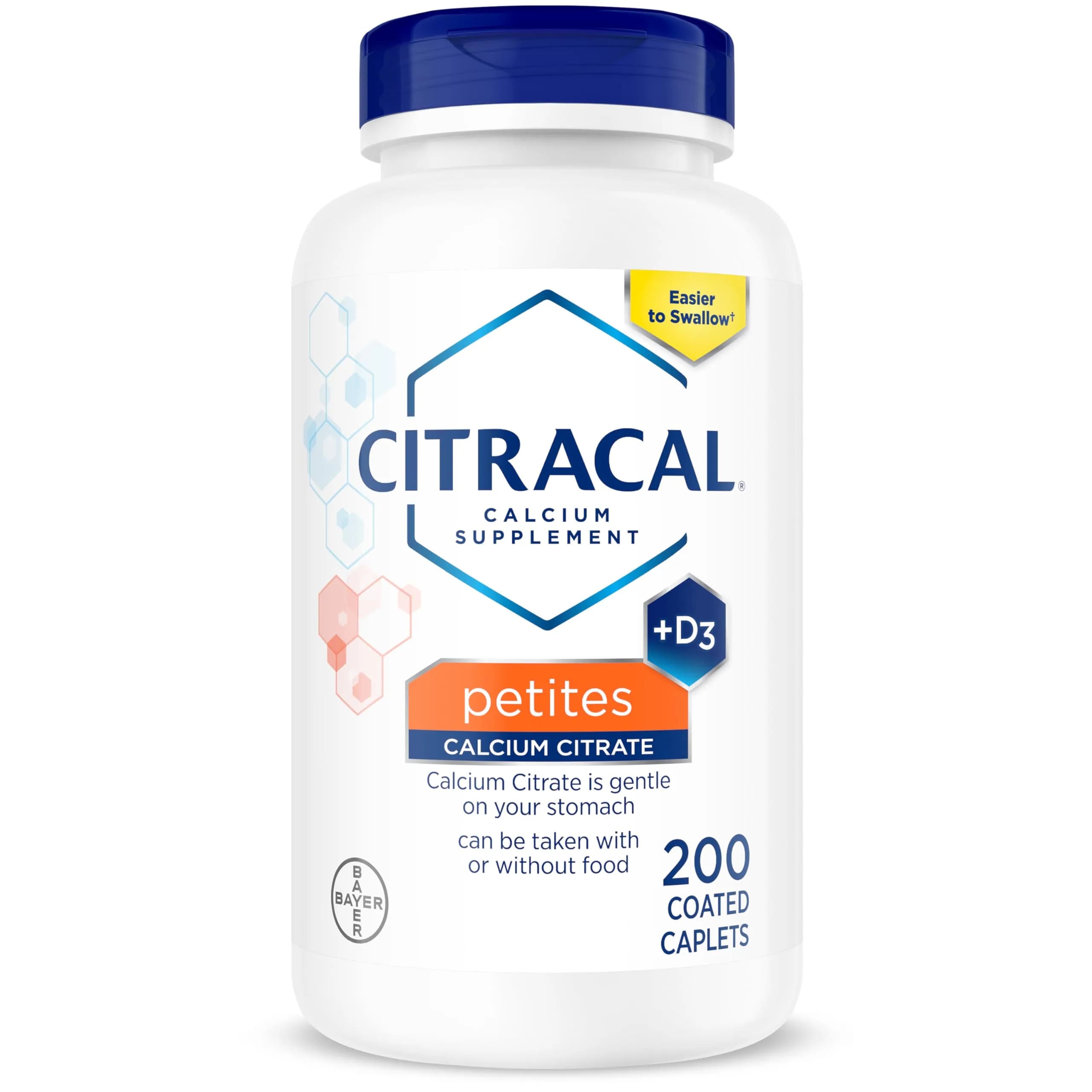 Citracal Petites Calcium Citrate with Vitamin D3 Caplets 200 Count | Bone Health Support - main product image