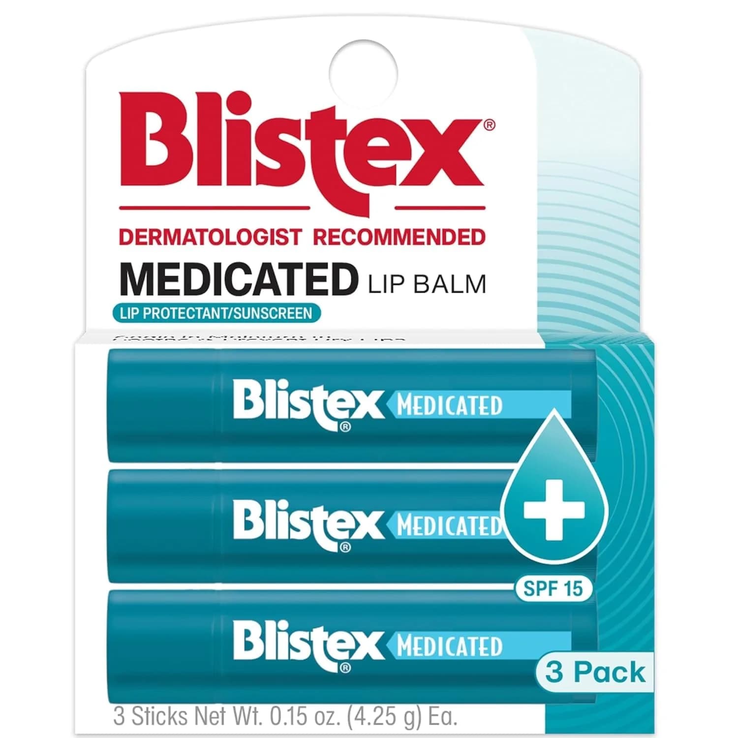 Blistex Medicated Lip Balm 0.45g (0.015oz) | SPF 15 Sun Protection for Dry, Chapped Lips - main product image
