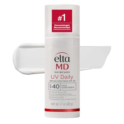 EltaMD UV Daily SPF 40 Face Sunscreen Moisturizer with Zinc Oxide, 48g (1.7 oz) Pump | Hydrating Daily Face Moisturizer - main product image