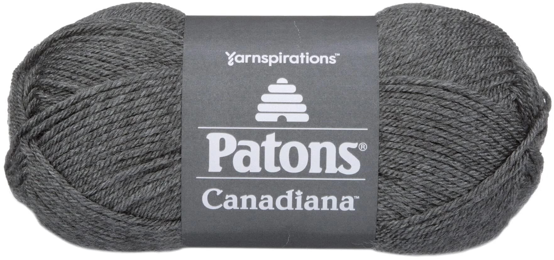 Patons Canadiana Yarn - Solids, Medium Grey Mix | Super Soft Acrylic for Knitting & Crochet - main product image