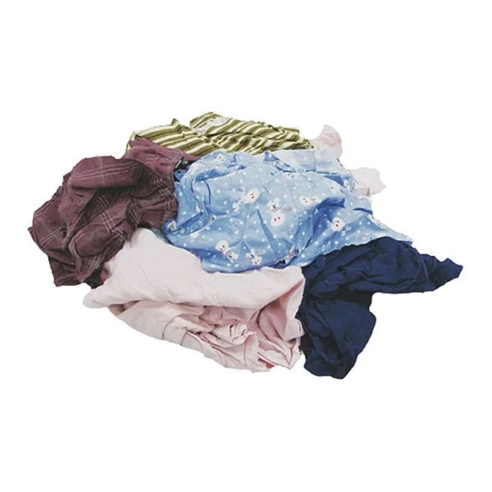 Buffalo Industries Recycled Multicolored T-Shirt Cloth Rags | 25 lb All-Purpose Cleaning Rag Made from Recycled Materials