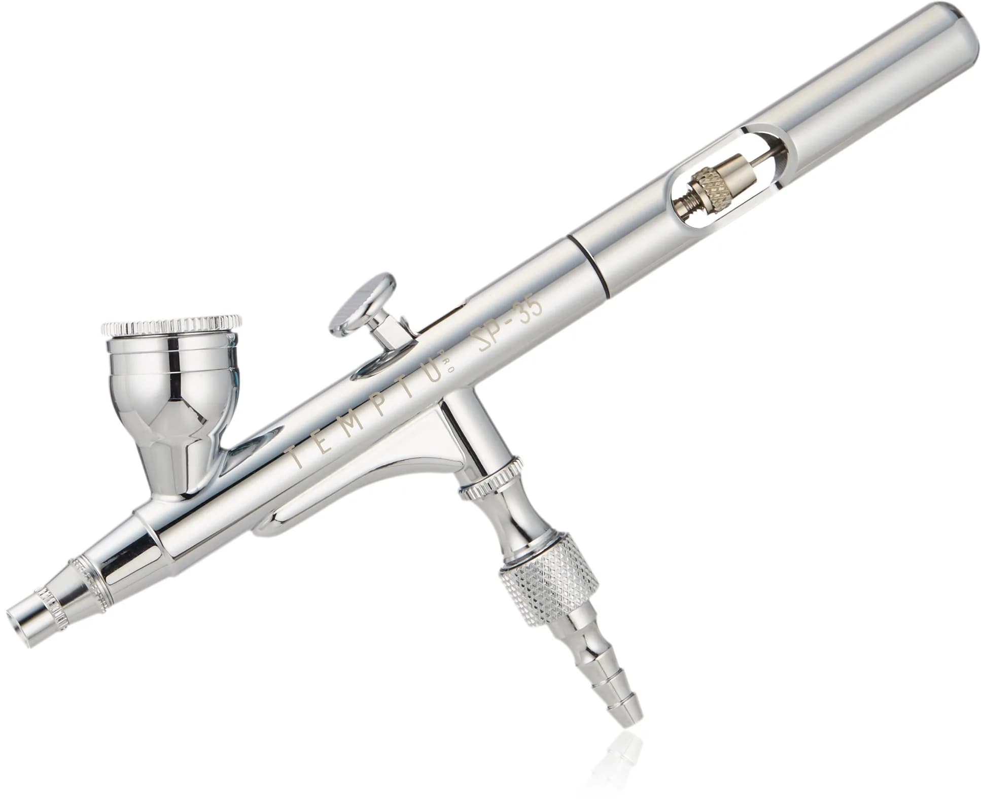 TEMPTU SP-35 Gravity Feed Airbrush Gun | Dual Action Trigger | 0.35mm Needle | Professional for Face, Body & Fine Detail Work | Includes Storage Case - main product image