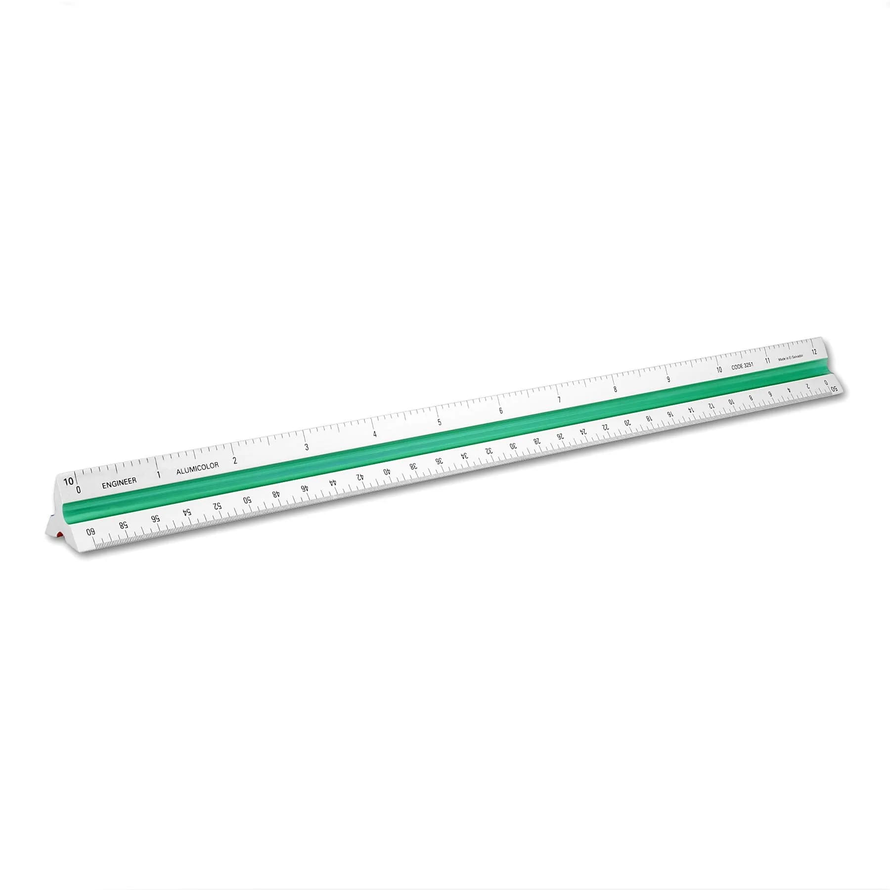 Alumicolor Aluminum Engineer Color-Coded Drafting Scale 12in (30.48cm) | Precision Engineering Tool - main product image