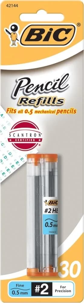 BIC Pencil Lead Refills Fine Point 0.5mm | Smudge-Free & Erasable, 30ct - main product image