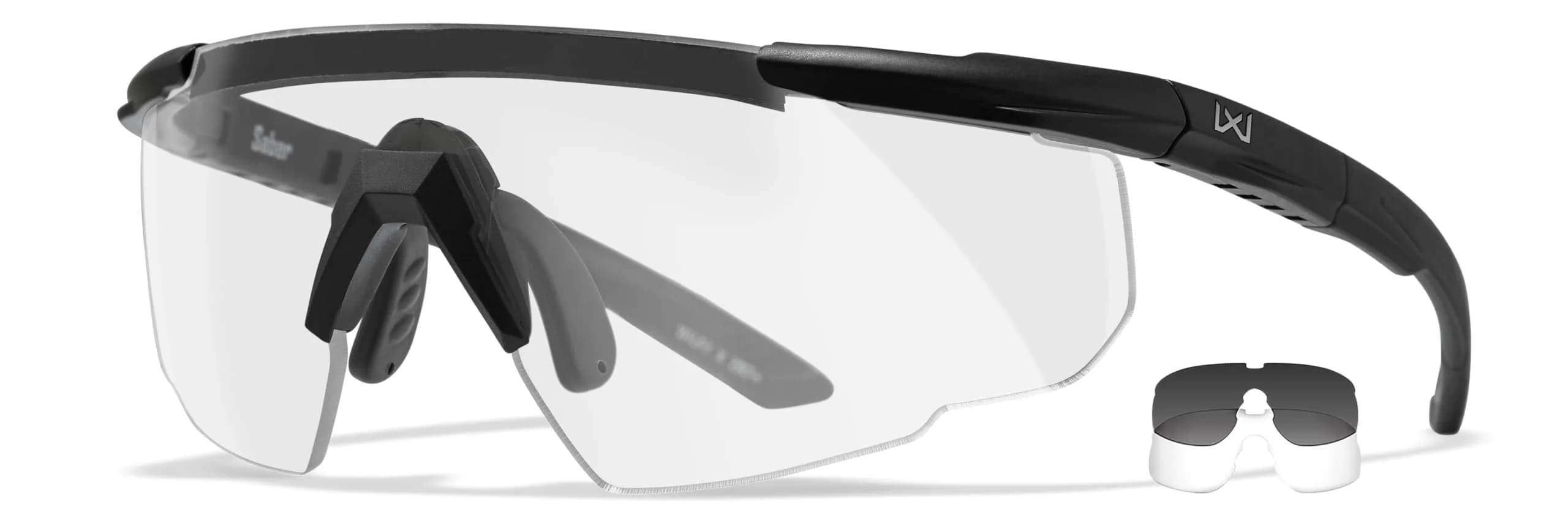 Wiley X Saber Advanced Tactical Safety Glasses for Men & Women | MIL-PRF-32432, ANSI Z87.1+ Impact, UV Protection, Interchangeable Lenses