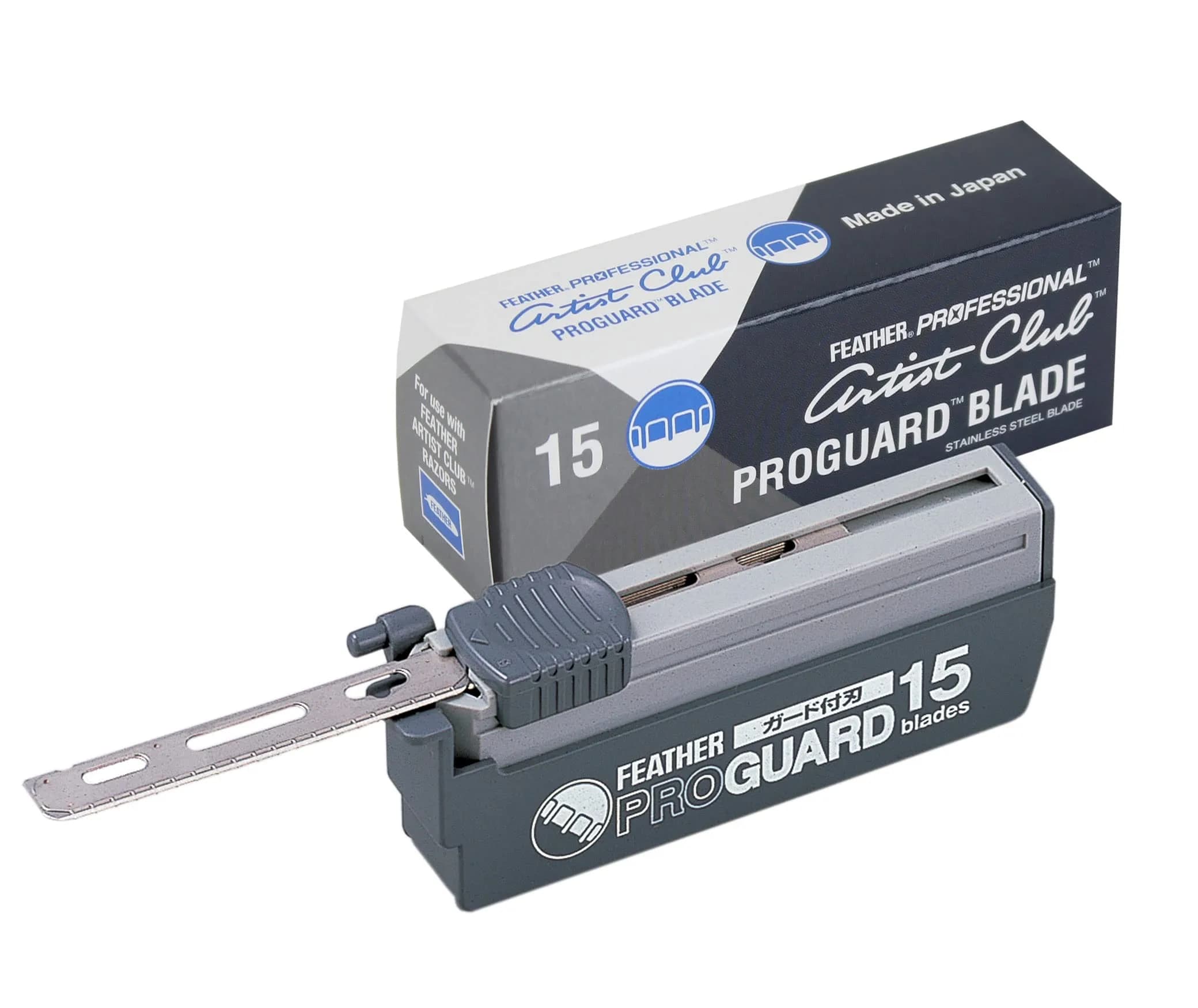 Feather Artist Club ProGuard Razor Blades 15 Count | Professional Single Edge Blades for Precise Shaving