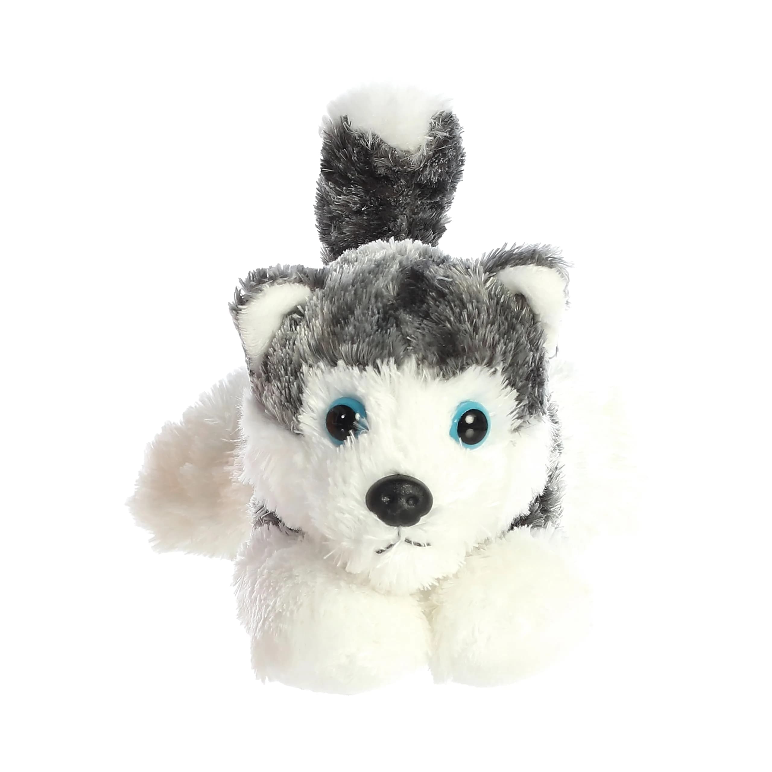 Aurora Adorable Mini Flopsie Mush Husky Stuffed Animal Toy - 20.3cm (8 Inches) Gray | ASTM-Tested for Safe Play - main product image