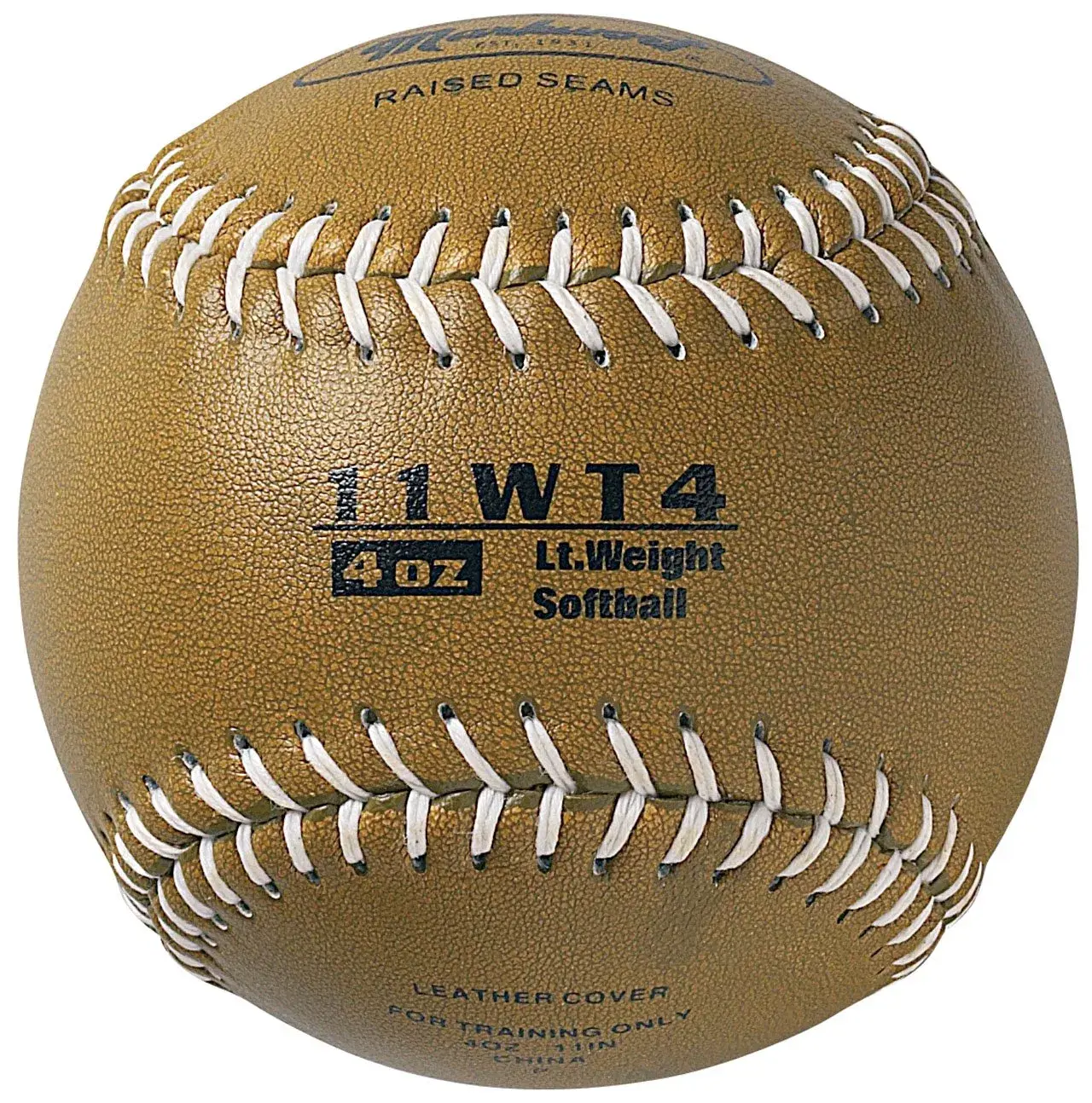 Markwort Weighted 11-Inch Fast-Pitch Softball (4 oz / 113 g, Gold) | Training Aid for Softball Players - main product image
