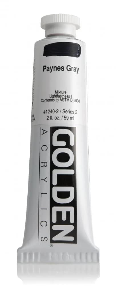 Golden Heavy Body Acrylic Paint, Paynes Gray 59ml (2 Fl Oz) | Professional Grade, Buttery Consistency - main product image