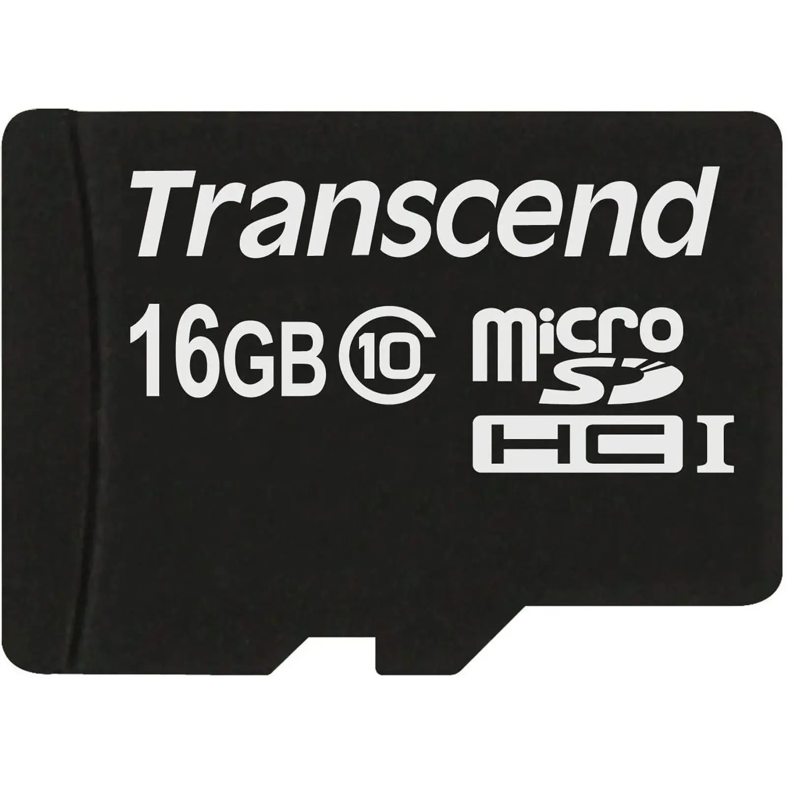 Transcend 16GB microSDHC Class 10 Memory Card with Adapter | 10MB/s Write Speed - main product image
