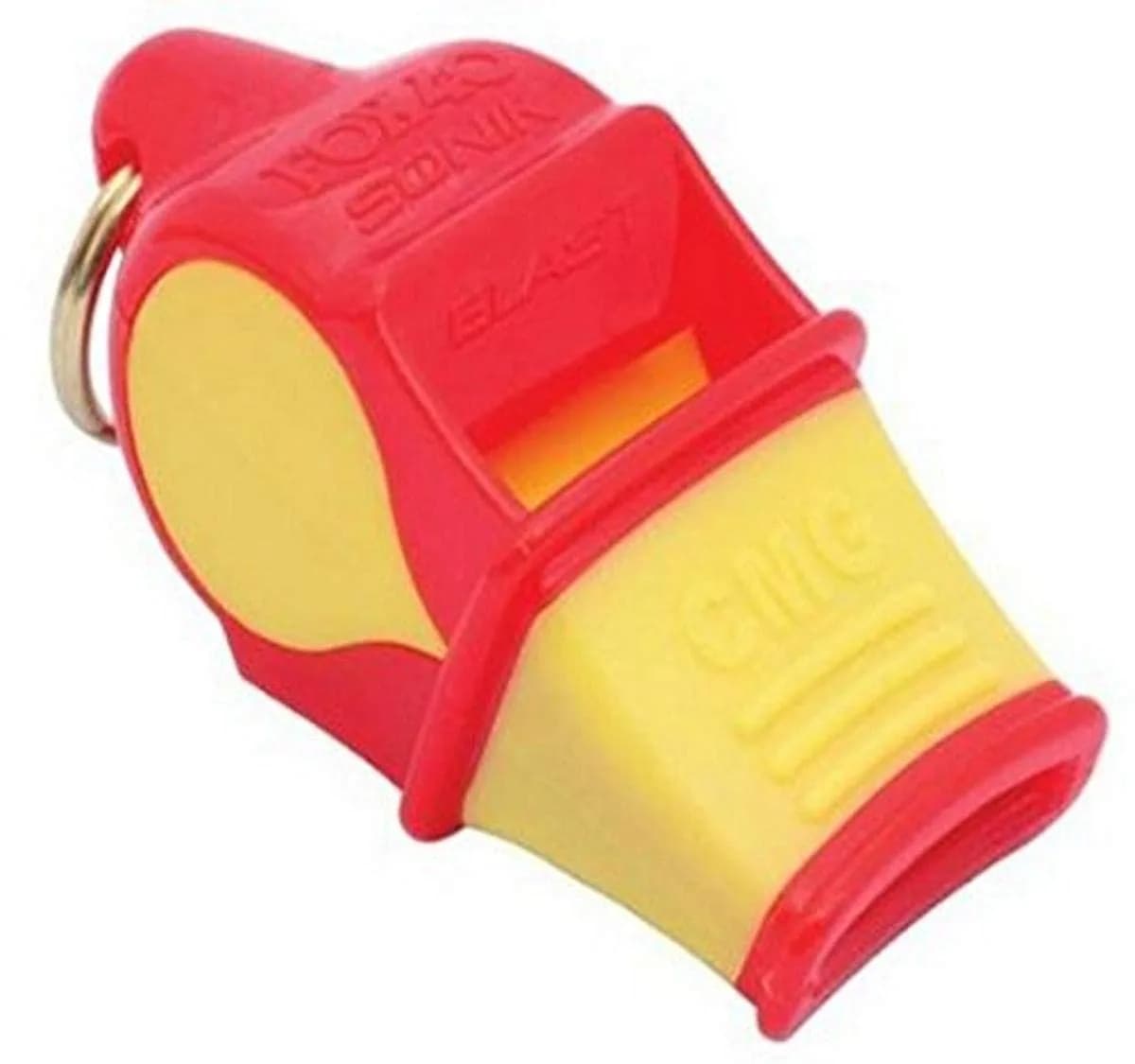 Fox 40 Sonik Blast CMG Whistle, Red/Yellow, 1 inch | Extremely Loud 120 dB - main product image