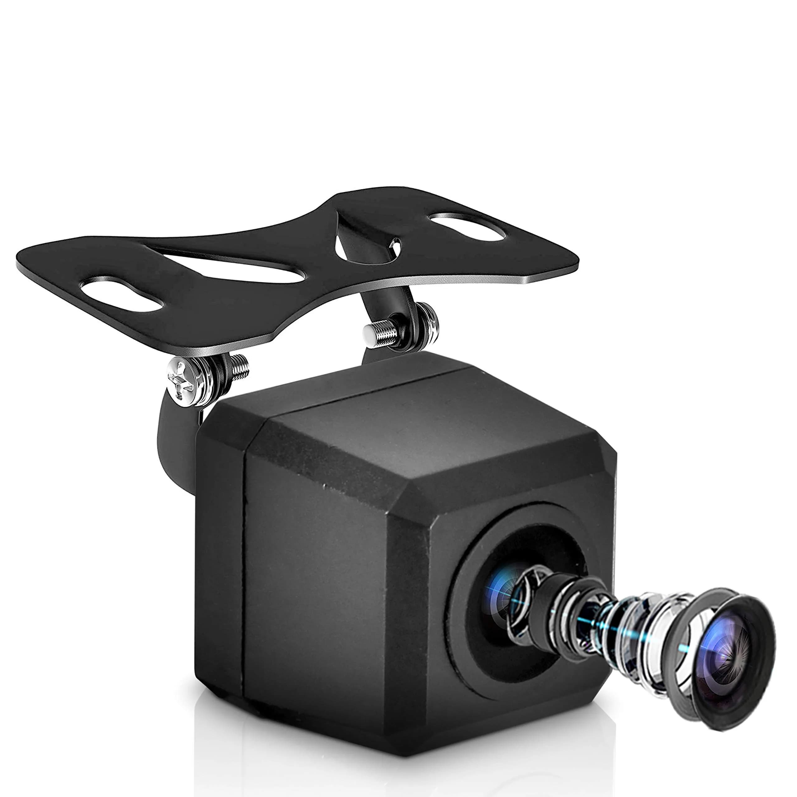 Pyle Universal Mount Front Rear Camera - Marine Grade Waterproof w/ Night Vision & Distance Lines 170° FOV