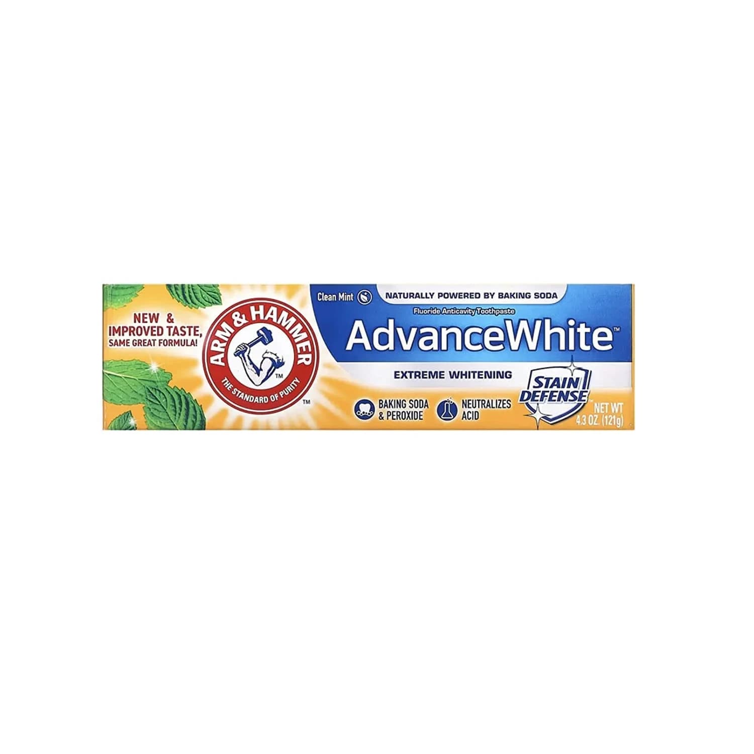 Arm & Hammer Advance White Baking Soda & Peroxide Toothpaste, Extreme Whitening 122g (4.3 oz) | Fluoride Cavity Protection