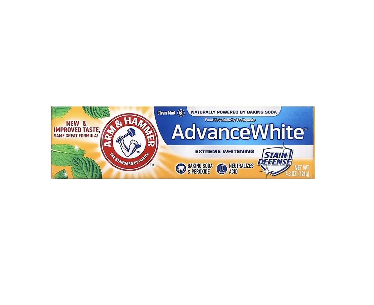 Arm & Hammer Advance White Baking Soda & Peroxide Toothpaste, Extreme Whitening 122g (4.3 oz) | Fluoride Cavity Protection