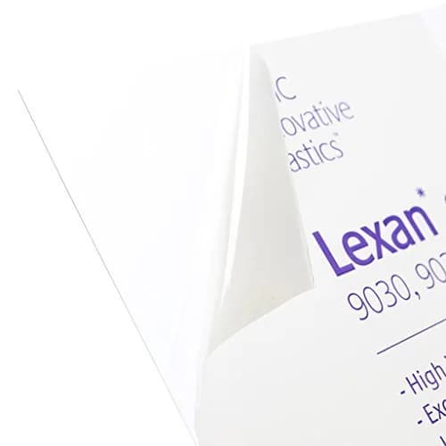Plastics 2000 Clear Polycarbonate Sheet 0.79mm (1/32") x 30.5cm x 30.5cm | Impact-Resistant & Thermoformable - main product image
