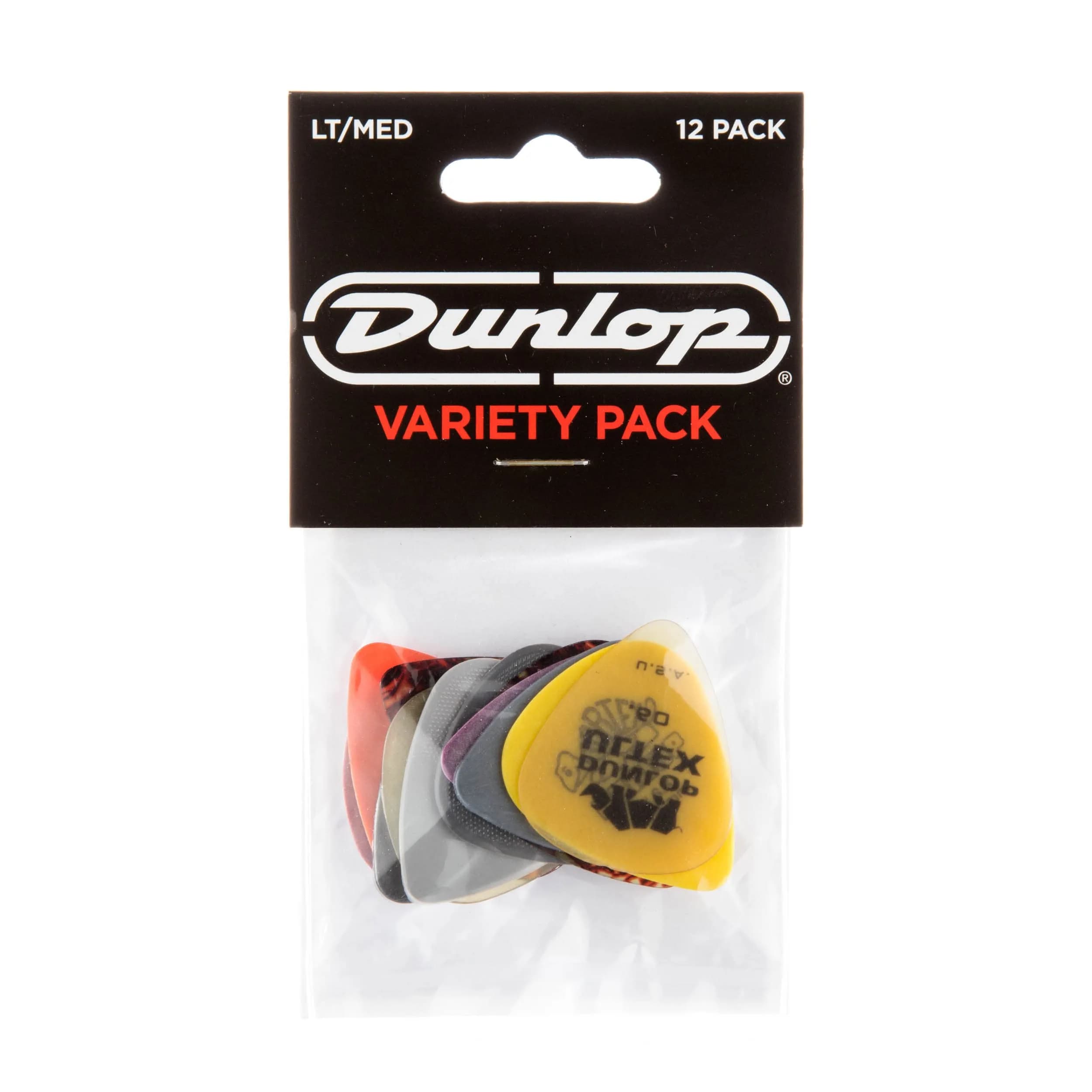 Jim Dunlop Guitar Pick LT/MD Variety Pack - 12 Pack | Sample Popular Gauges & Materials - main product image