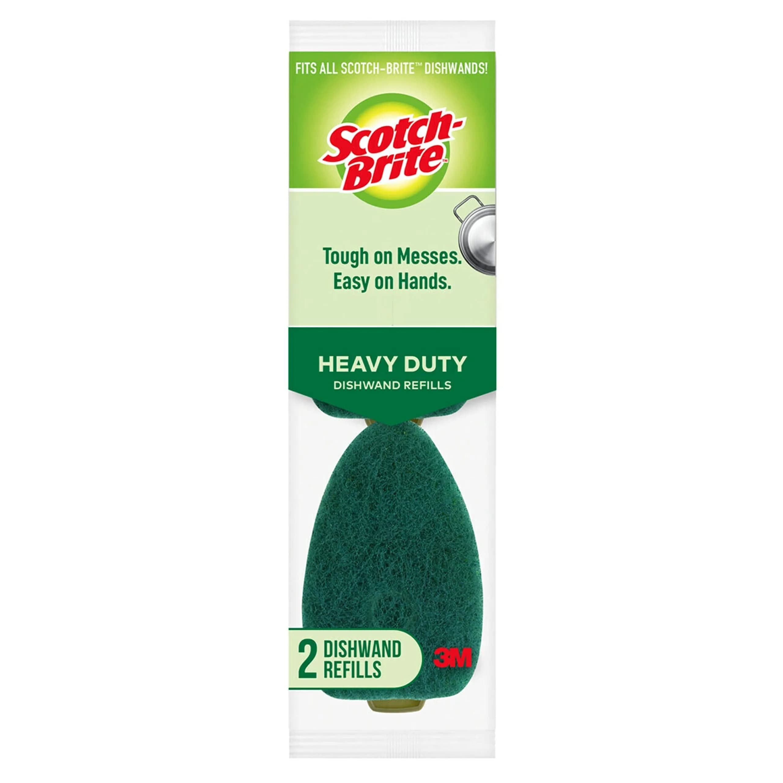 Scotch-Brite Heavy Duty Dishwand Refill 2 Pack | Powerful Scrubbing for Stuck-on Messes - main product image