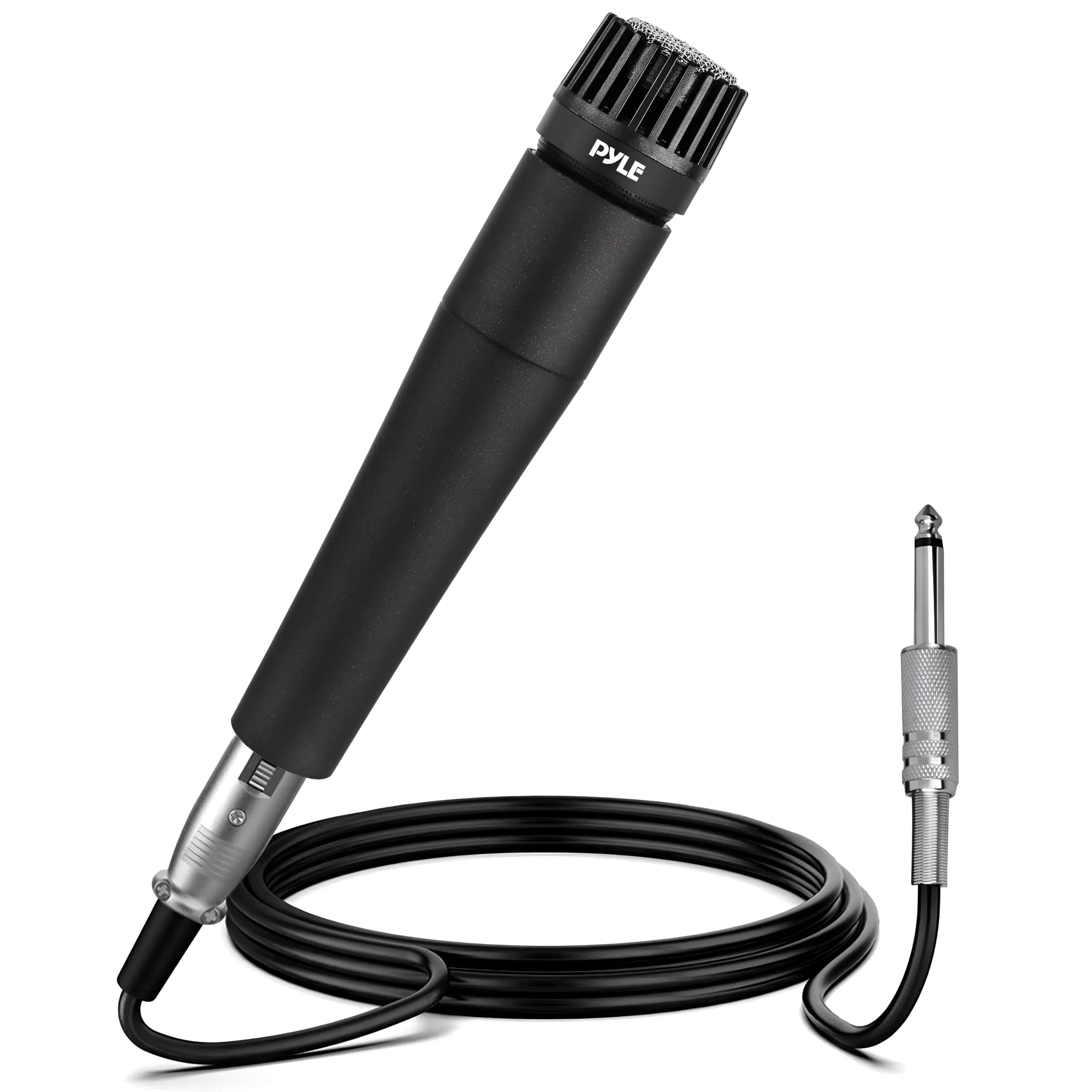 PylePro Dynamic Handheld Microphone | Unidirectional Vocal Mic with Built-in Pop Filter (6.14" x 1.24") - main product image