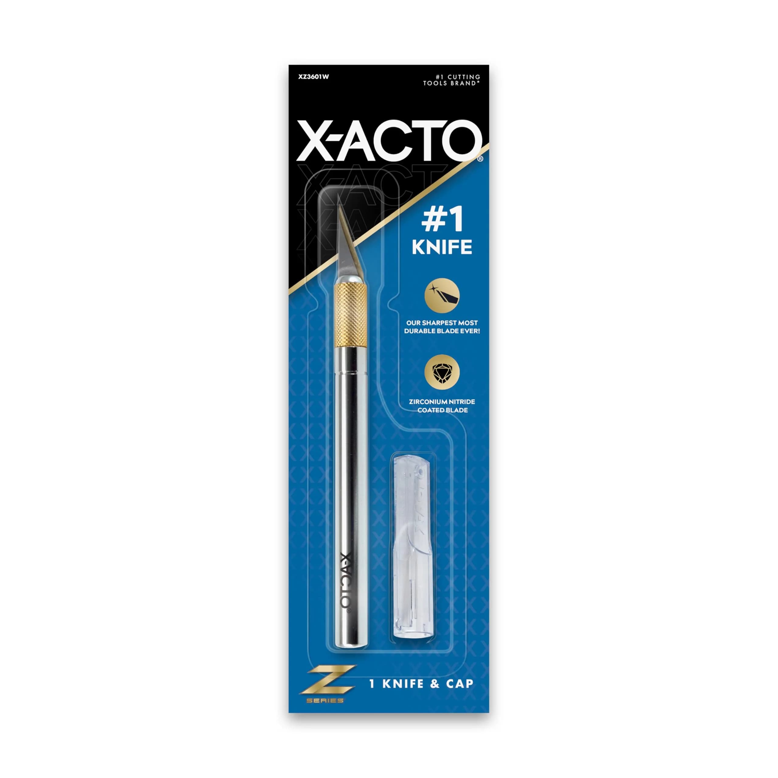 X-Acto Z-Series #1 Precision Utility Knife with #11 Blade & Safety Cap | Sharp, Durable, Lightweight Aluminum Handle - main product image