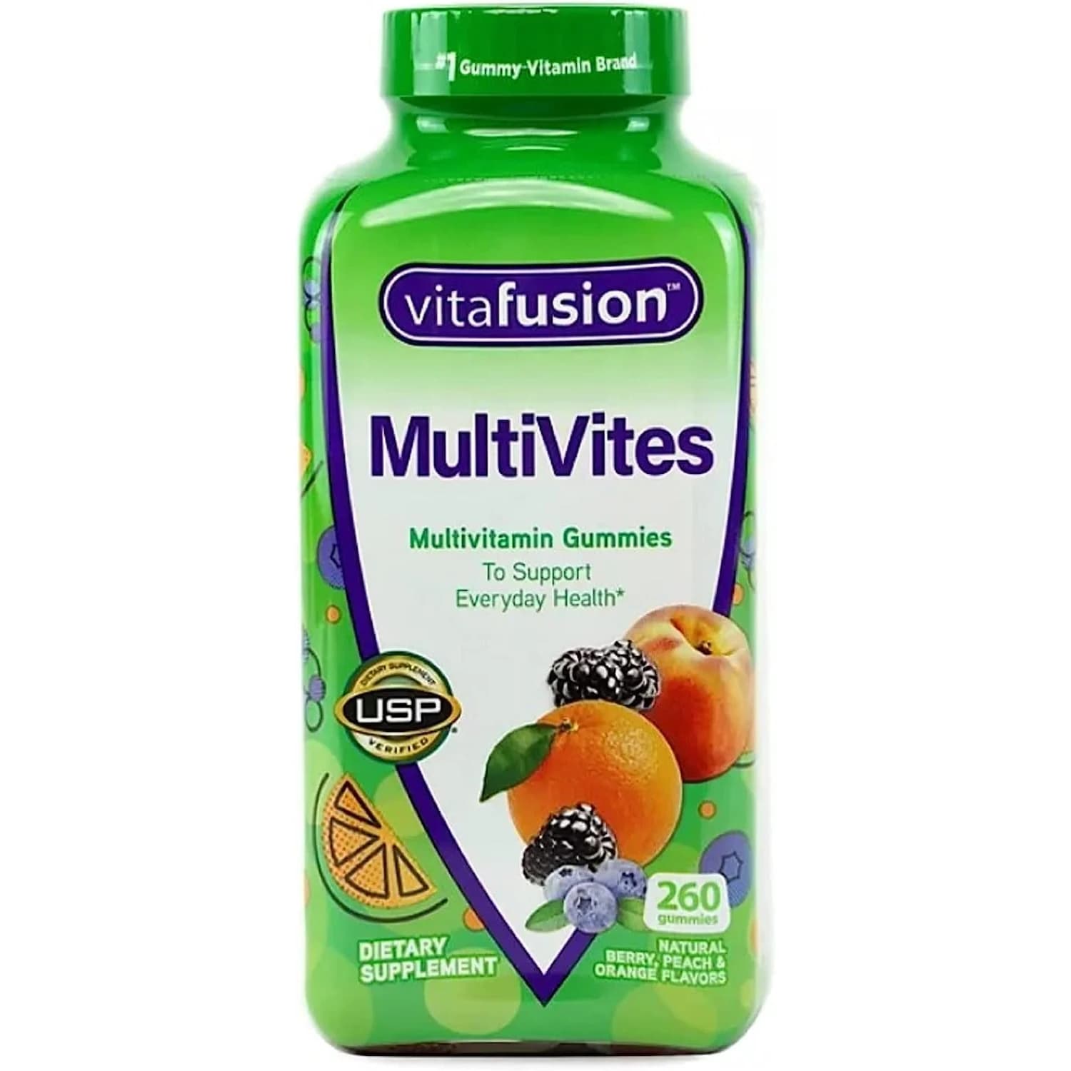 Vitafusion MultiVites Gummy Vitamins for Adults - 250 Count (Pack of 1) | Essential Daily Formula with 100% Folic Acid - main product image