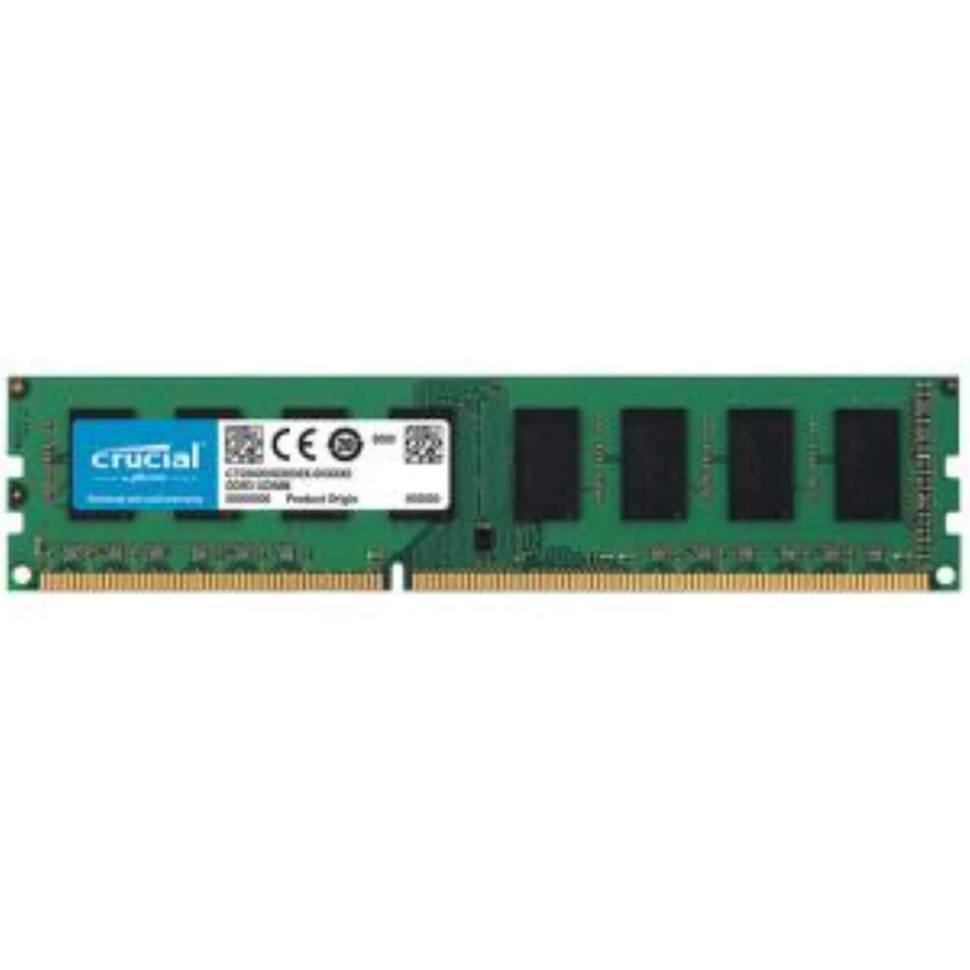 Crucial 4GB DDR3L 1600 MHz CL11 UDIMM Desktop Memory CT51264BD160B | PC3-12800 - main product image