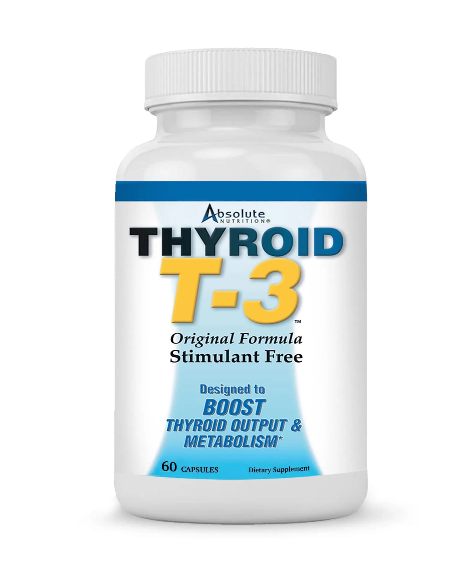 Absolute Nutrition Thyroid T-3 60 Capsules | Supports Metabolism & Thyroid Balance