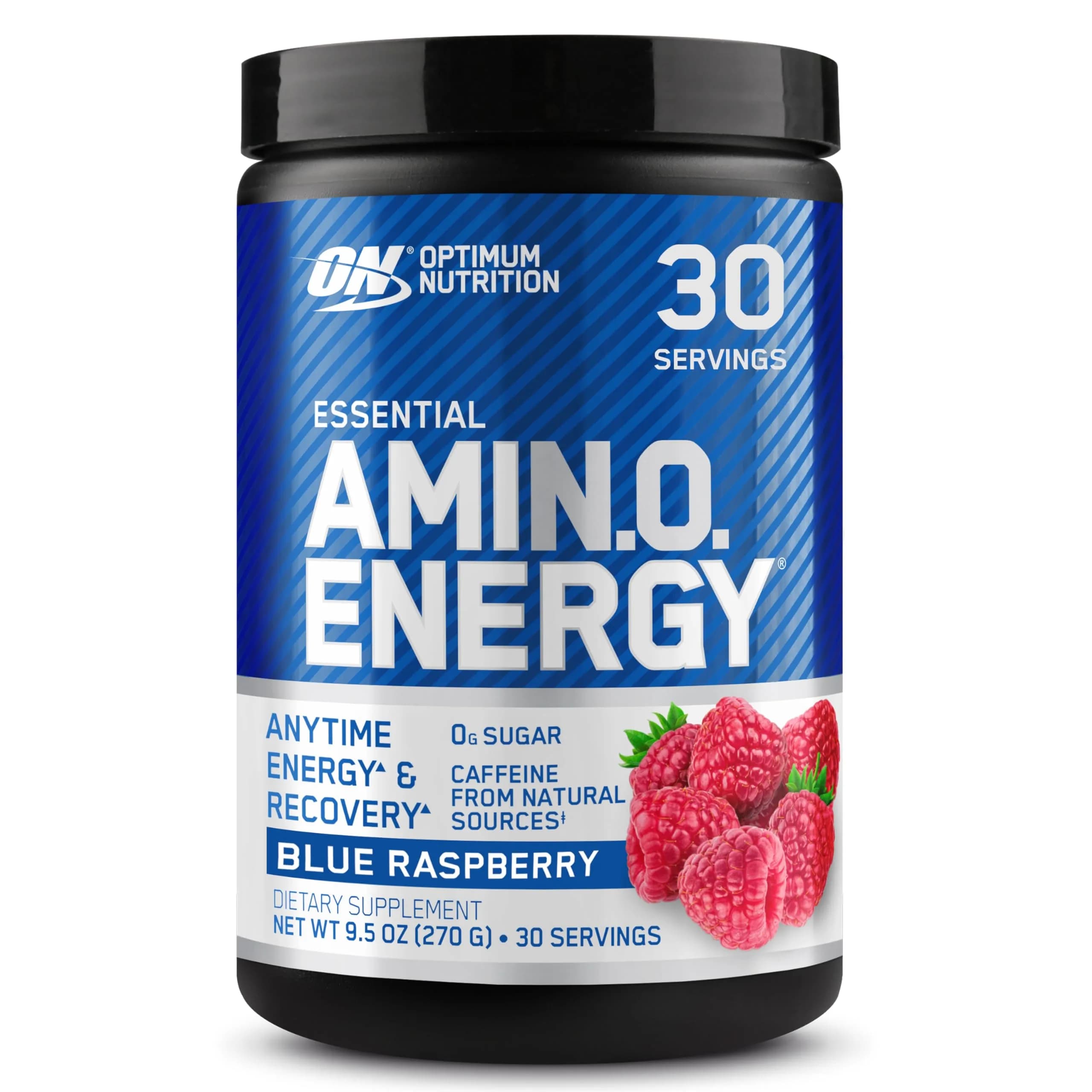 Optimum Nutrition Amino Energy Pre Workout Powder Blue Raspberry 255g (8.99 oz) | Energy & Focus Blend - main product image