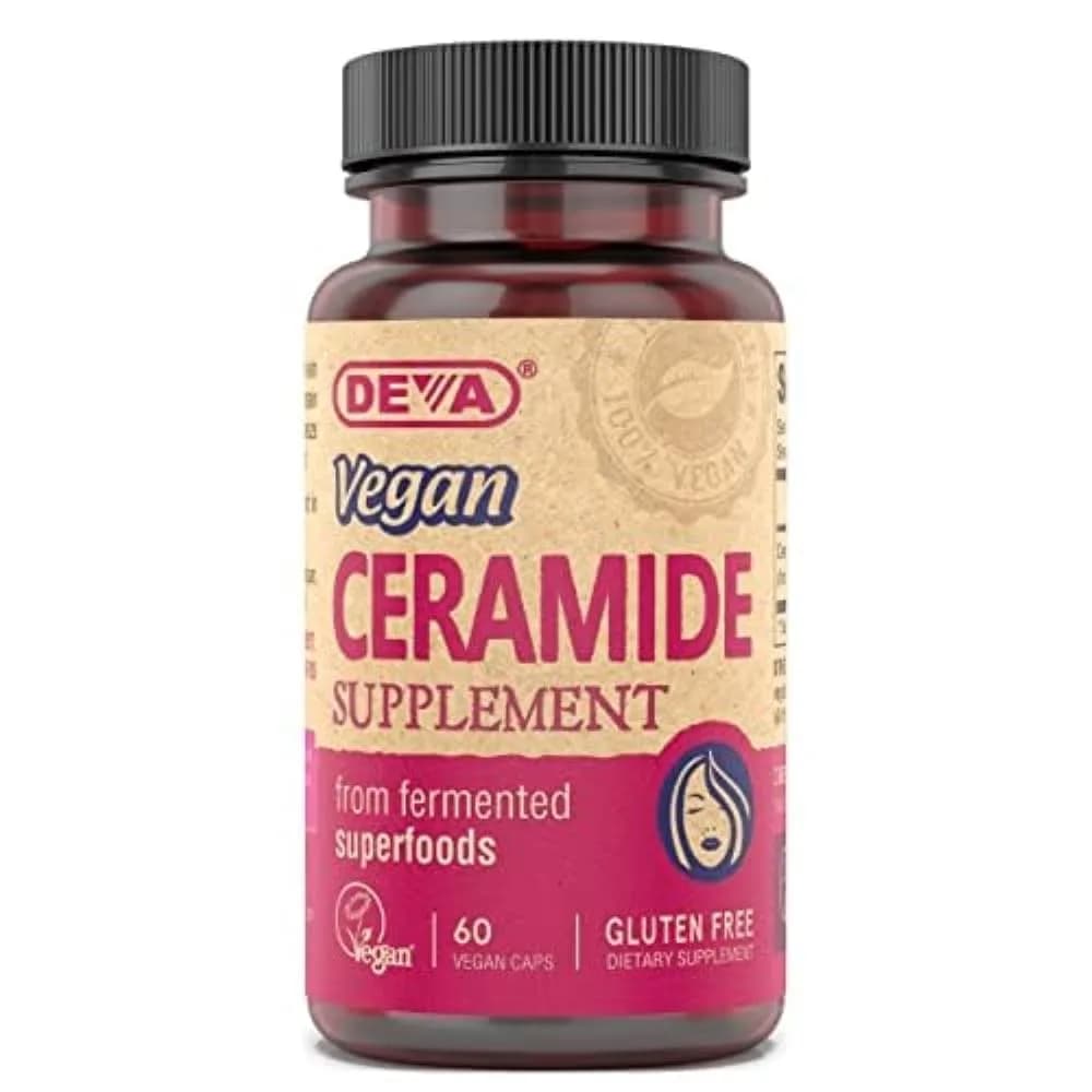 Deva Vegan Vitamins Skin Restoring Ceramide Supplement Tablets, 60 Count | Vegan, Gluten-Free, Supports Skin Barrier