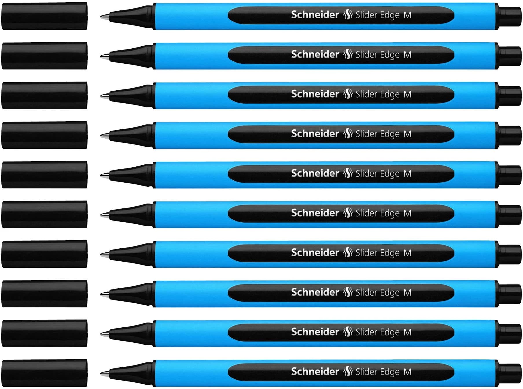Schneider Slider Edge M (Medium) Ballpoint Pen 1.0mm Light Blue Barrel Black Ink | Carbon Neutral German Made