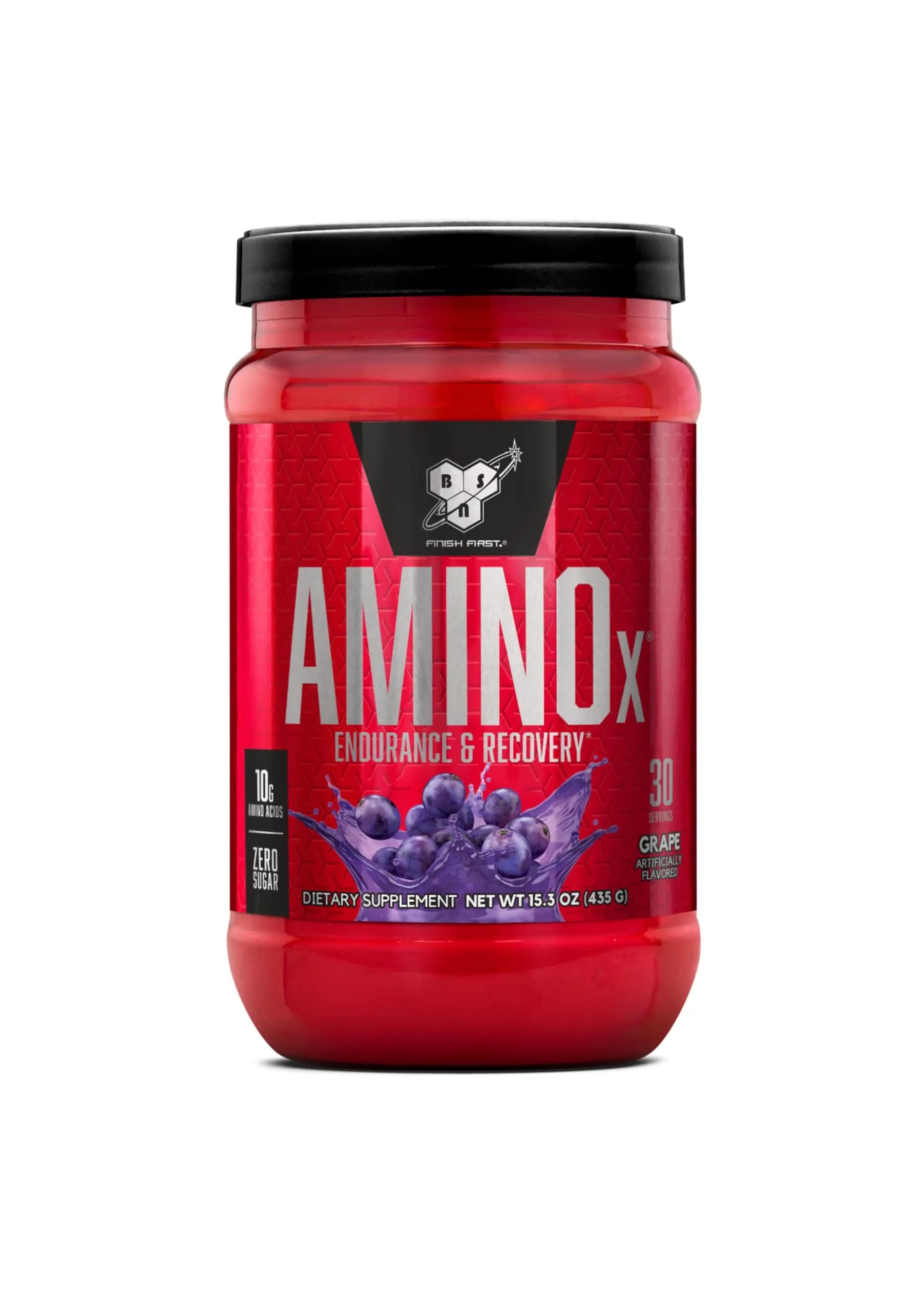 BSN Amino X Recovery Powder with BCAAs 30 Servings | Zero Sugar, Grape Flavor, 15.34 Oz