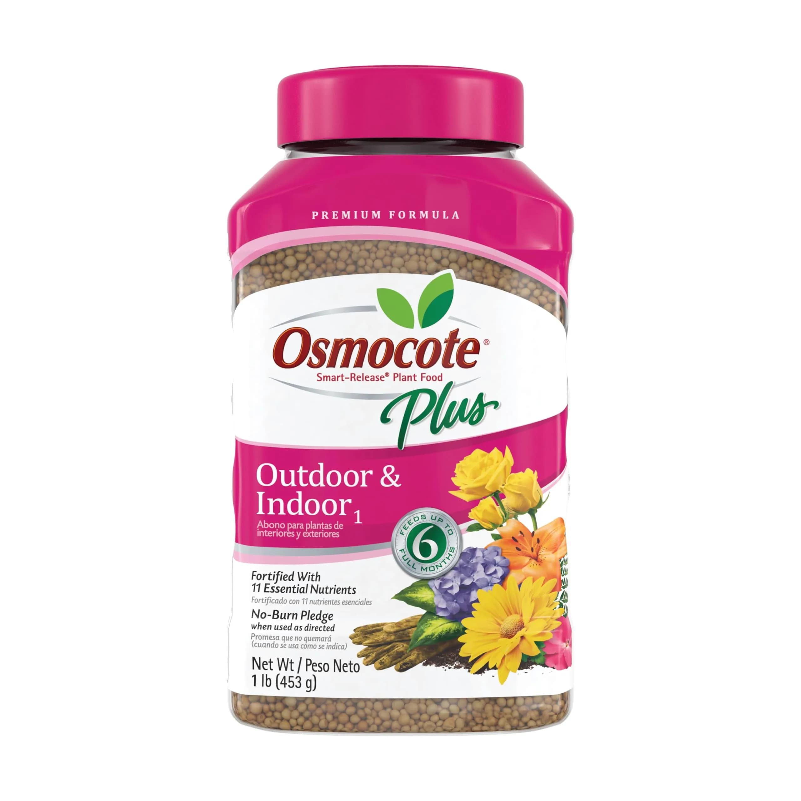 Osmocote Smart-Release Plant Food Plus Outdoor & Indoor Granular Fertilizer 0.45 kg (1 lb) | Continuous Release Nutrition for All Plants - main product image