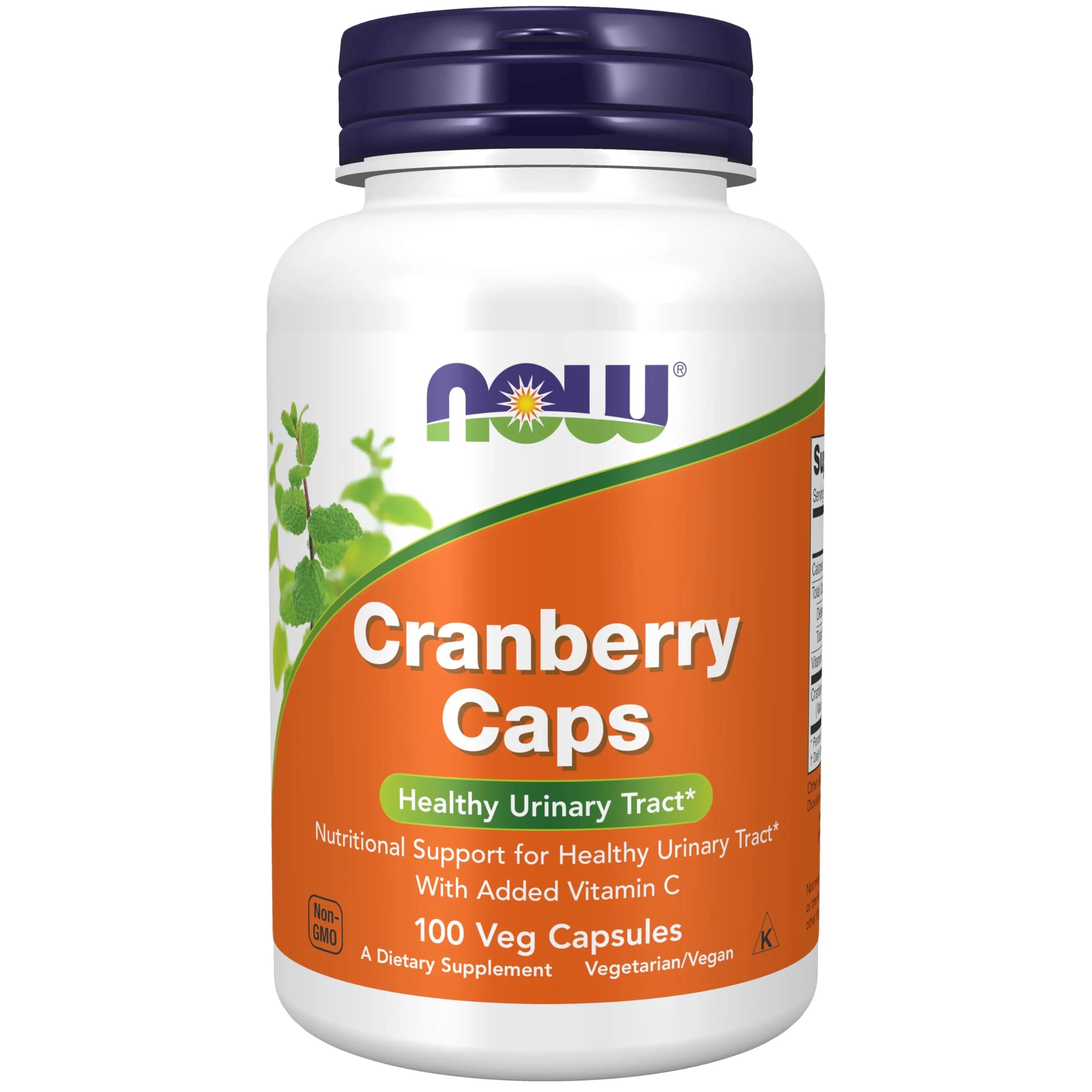 NOW Cranberry Caps with Vitamin C 100 Veg Caps | Urinary & Immune Support