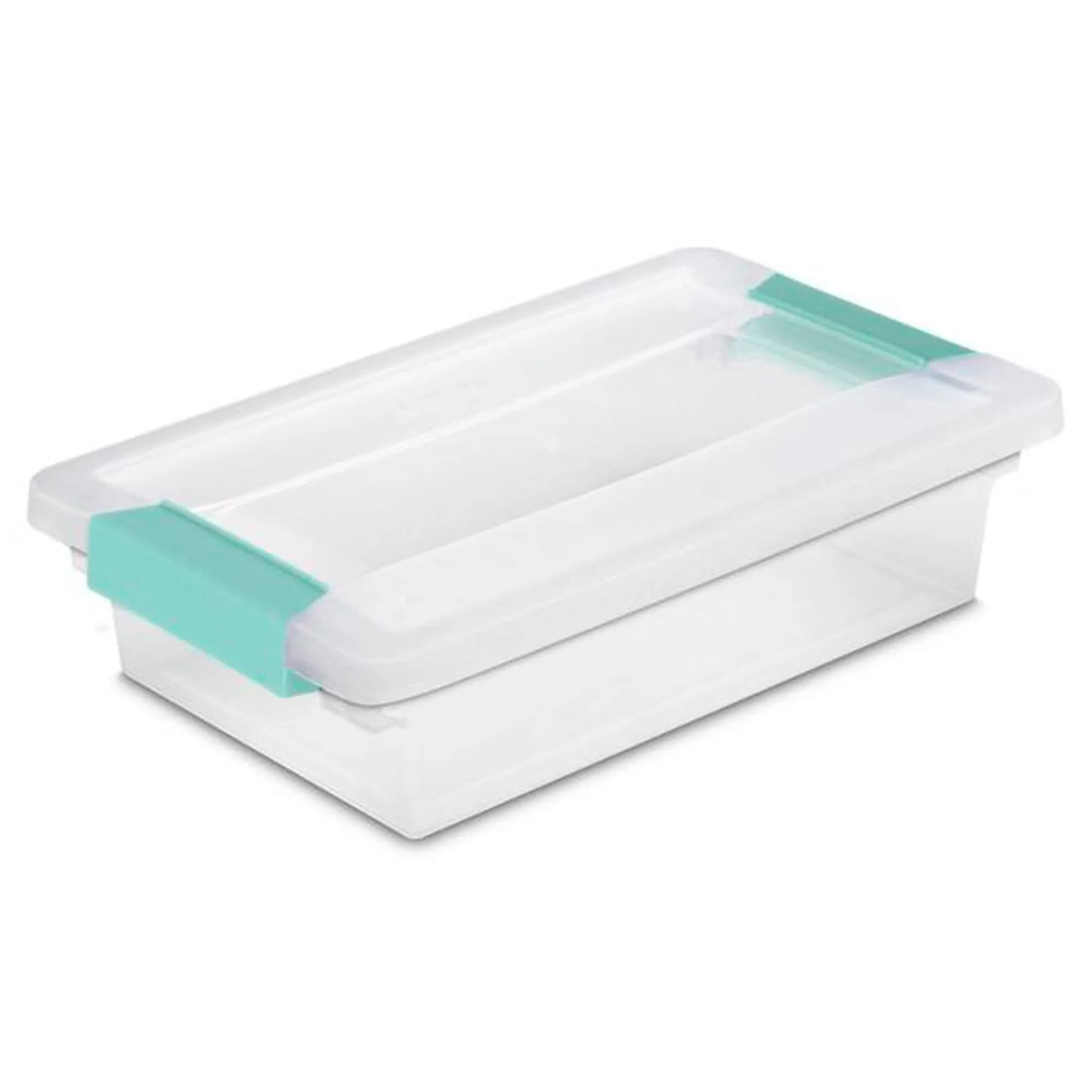 Sterilite Regular Clip Box Small Blue Plastic | Clear Lid & Base for Easy Identification - main product image