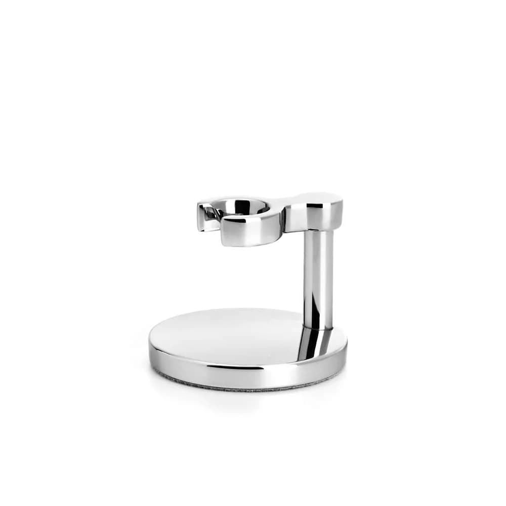 MÜHLE Chrome-Plated Metal Safety Razor Stand | Elegant Upright Storage for Wet Shaving - main product image