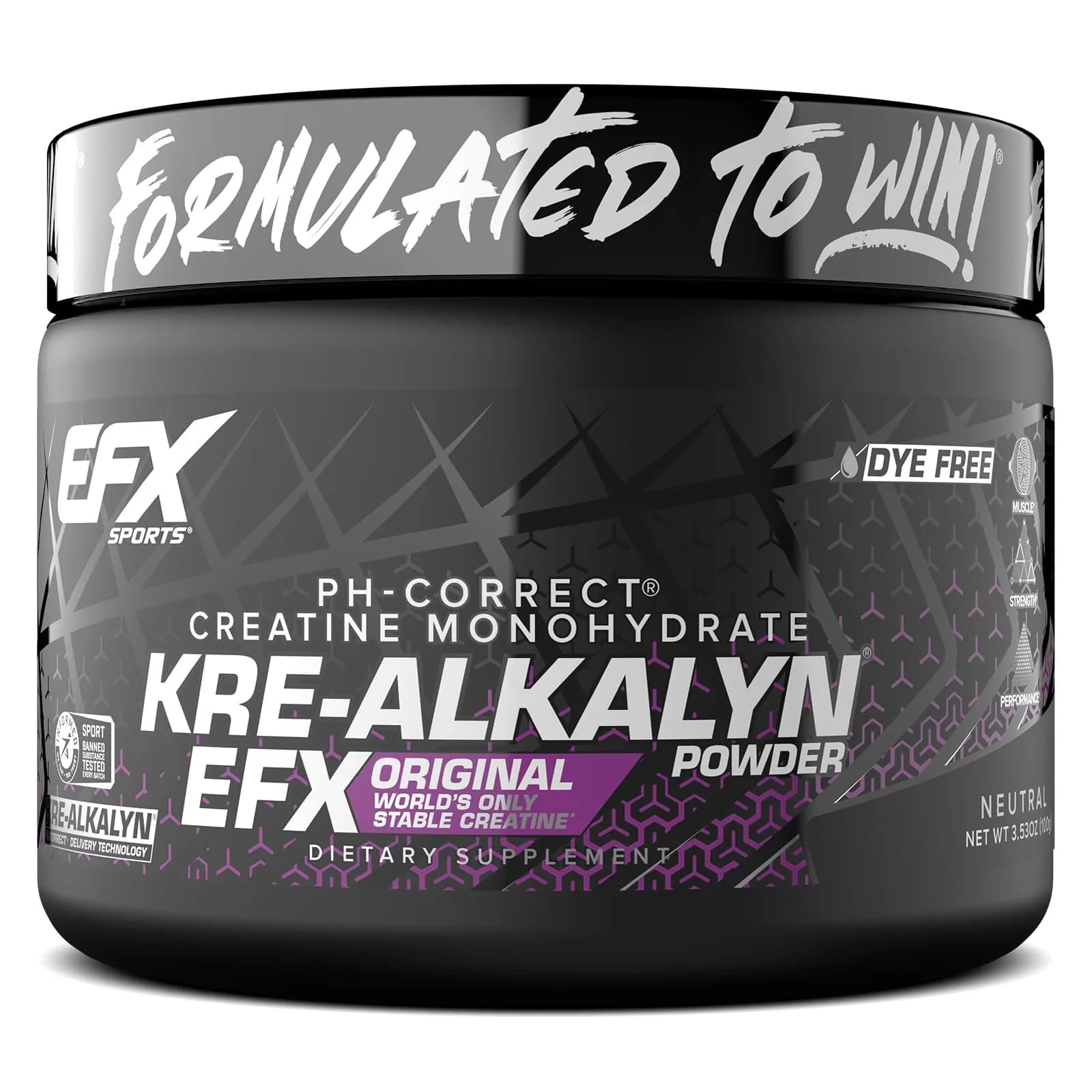 EFX Sports Kre-Alkalyn EFX Powder | pH Correct Creatine Monohydrate | Muscle & Strength | 66 Servings (Unflavored)