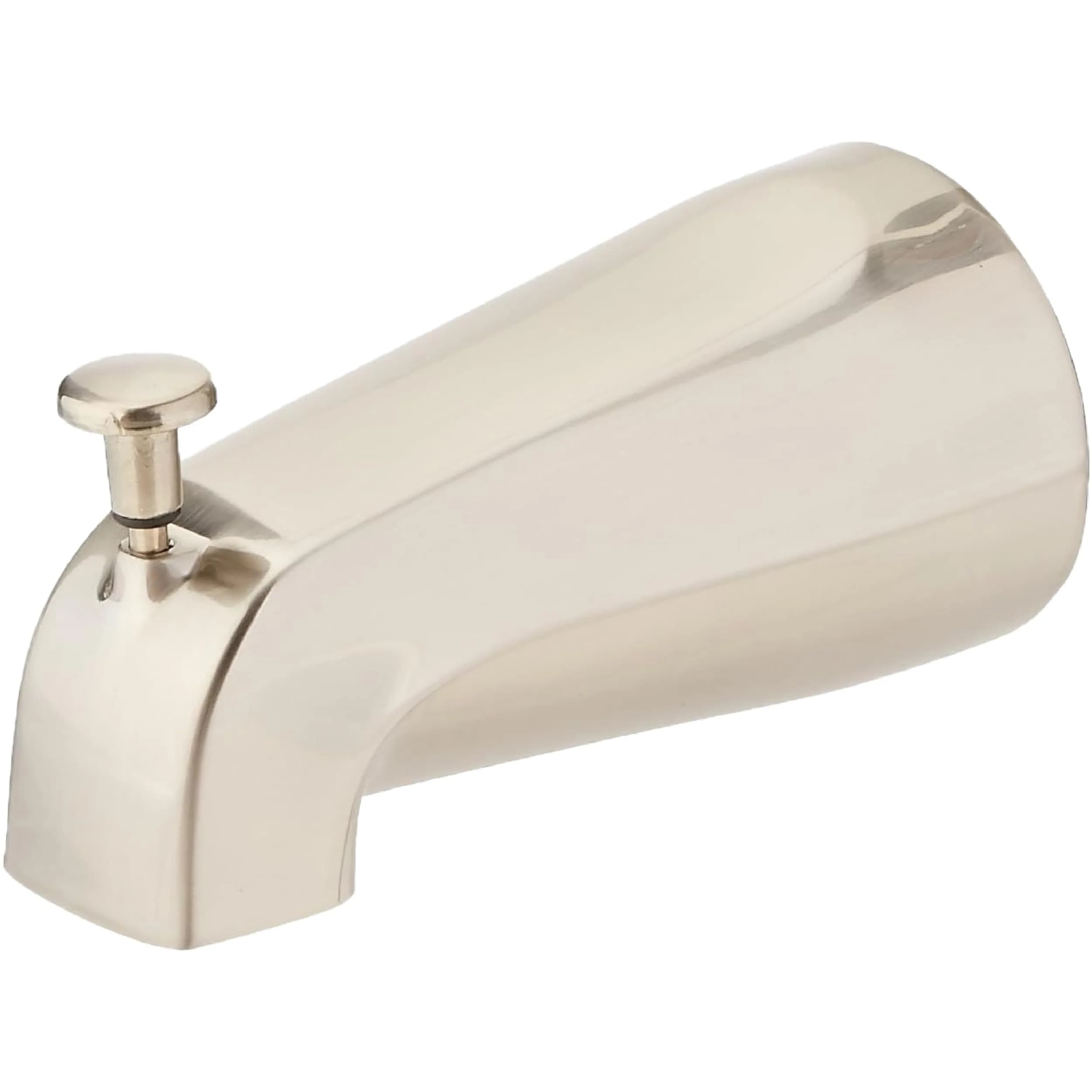 EZ-FLO 5 Inch Zinc Bath Tub Diverter Spout, 1/2 Inch IPS Pipe, Brushed Nickel | Universal Fit for Bathroom Tubs - main product image