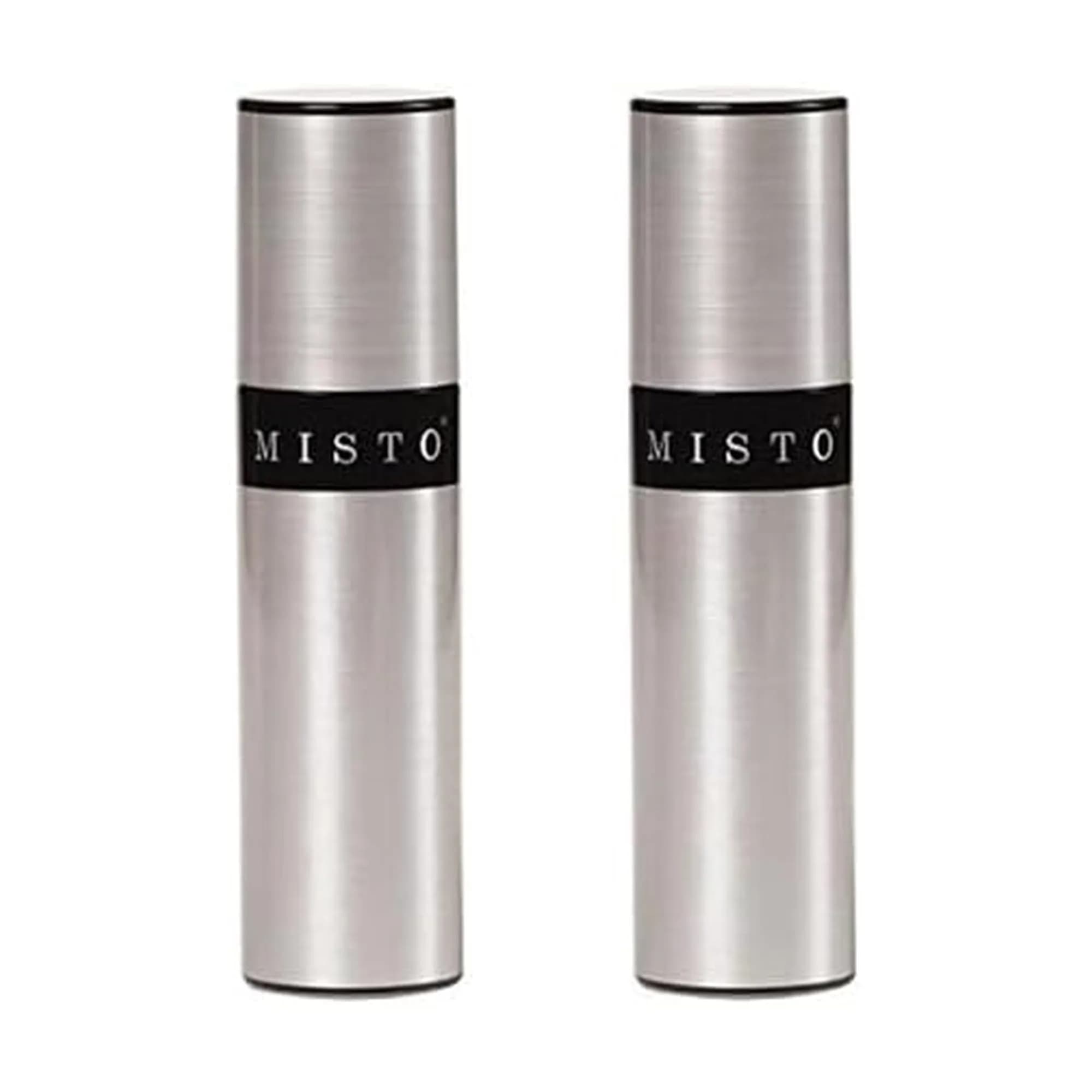 Misto Gourmet Olive Oil Sprayer Set of 2 Aluminum Bottles, 95ml (3.2 fl oz) Each | Even Mist for Healthy Cooking - main product image