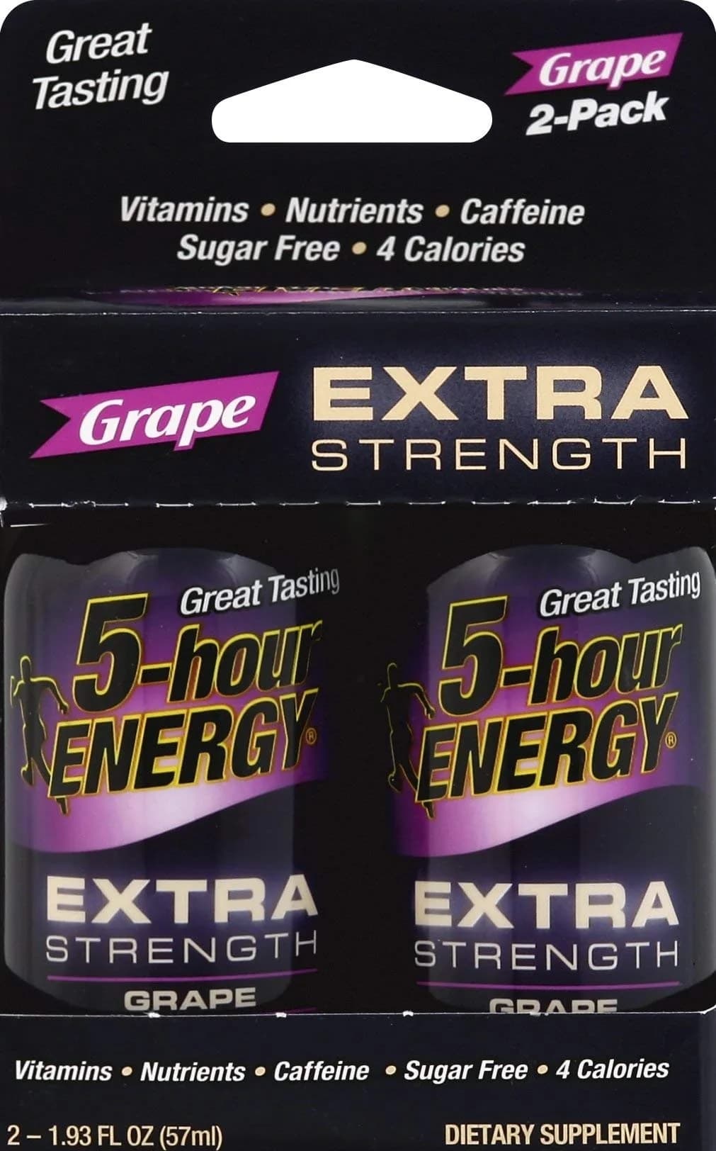 5-hour ENERGY Extra Strength Grape Energy Shot 1.93 Fl Oz | Fast-Acting, High Caffeine Boost for India - main product image