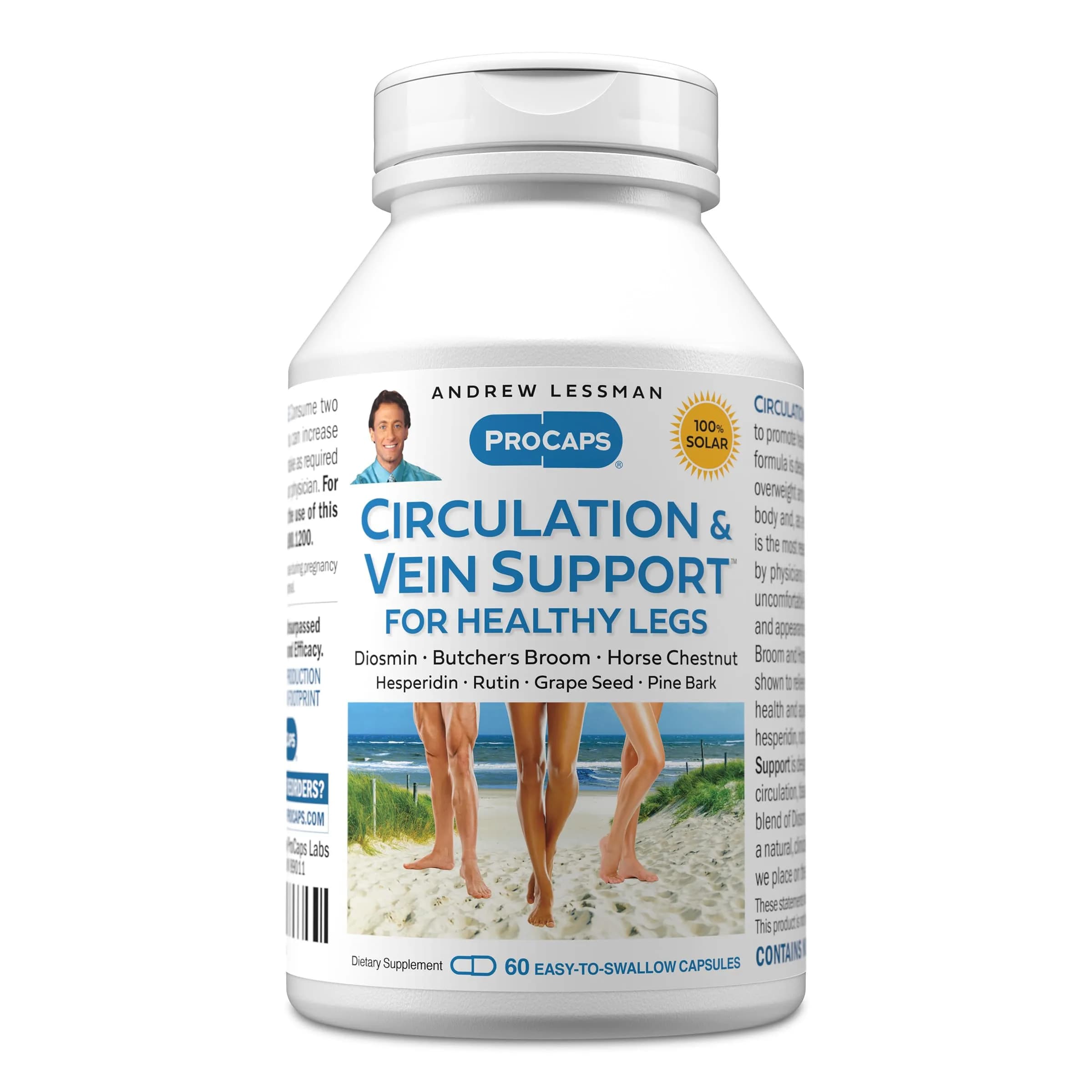 ANDREW LESSMAN ProCaps Circulation & Vein Support 60 Capsules | Supports Healthy Legs & Veins