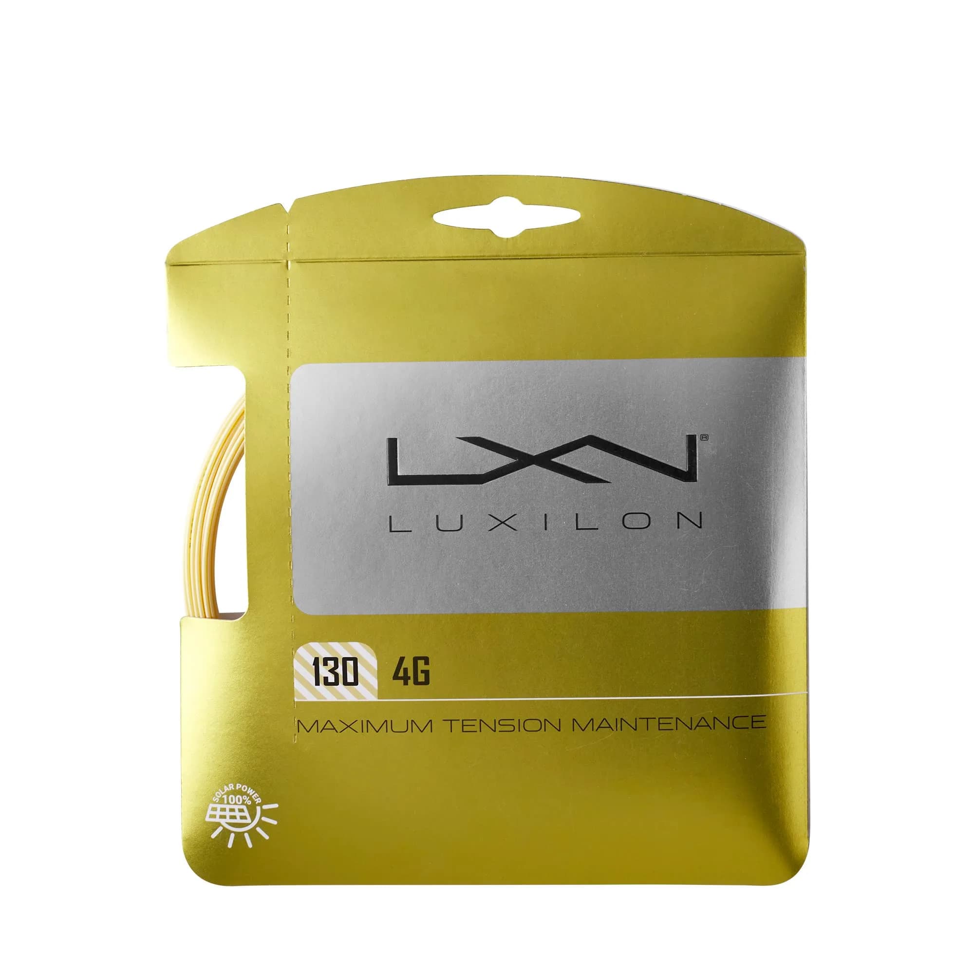 Luxilon 4G 130 Tennis String - Set, Gold | Durable, Power & Spin for Pro & Amateur Players