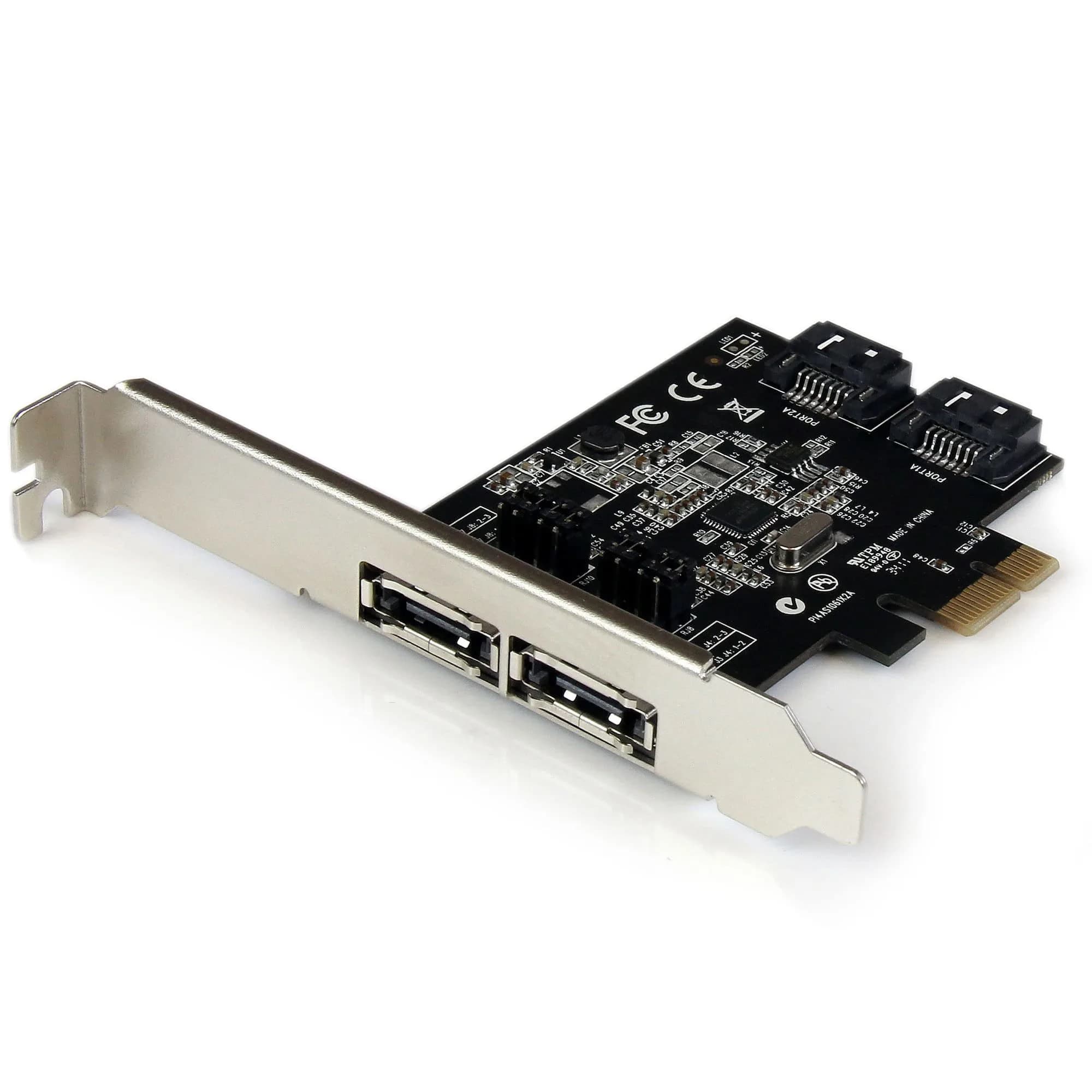 StarTech.com 2-Port PCI Express SATA 6Gbps eSATA Controller Card with Internal/External Connectivity - main product image