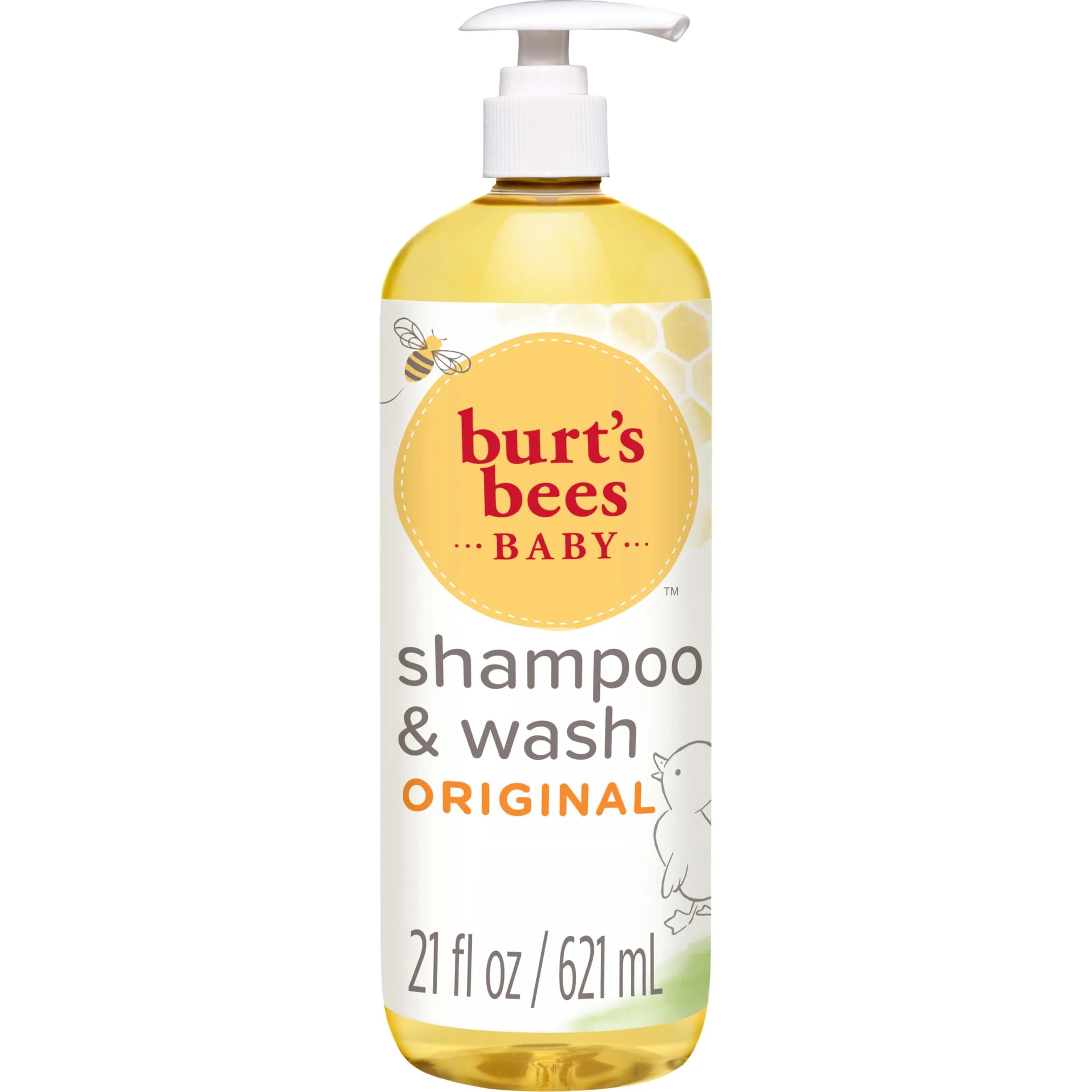 Burt's Bees Baby Shampoo & Wash Original 621ml (21 Fl Oz) | Tear-Free Gentle Cleanser - main product image