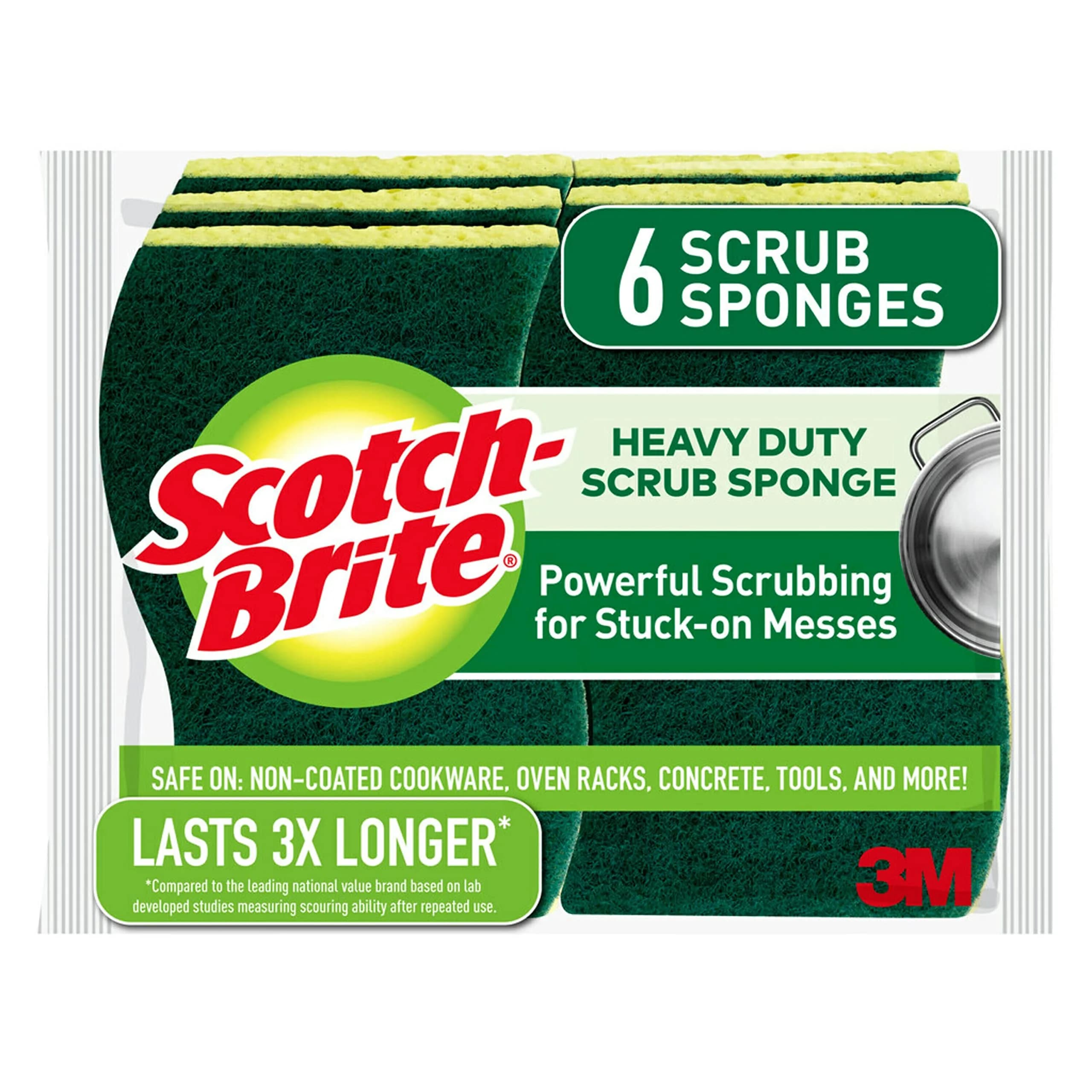 Scotch-Brite Heavy Duty Scrub Sponges, 36-Pack | Scrubbing Power for Tough Kitchen Messes - main product image