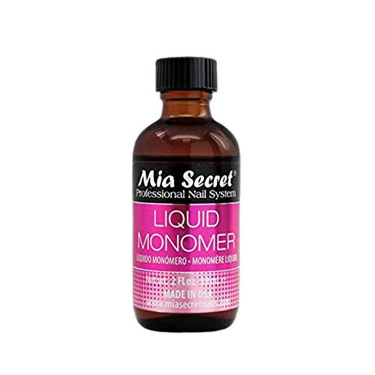 Mia Secret Professional Acrylic Nail System Liquid Monomer 2oz | Non-Yellow, Low Odor, Flexible - main product image