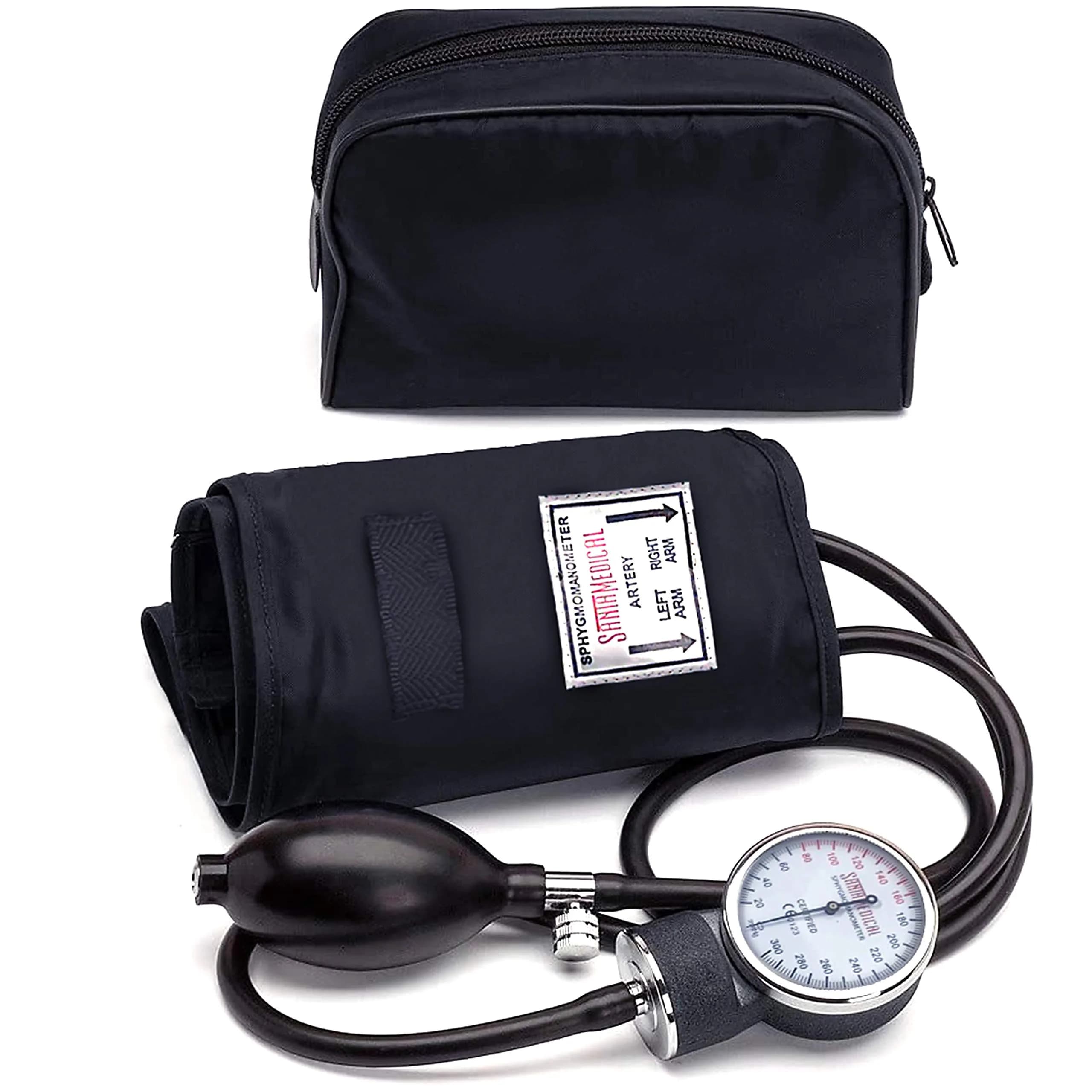 Santamedical Adult Deluxe Aneroid Sphygmomanometer Black | Accurate BP Readings for Confidence - main product image