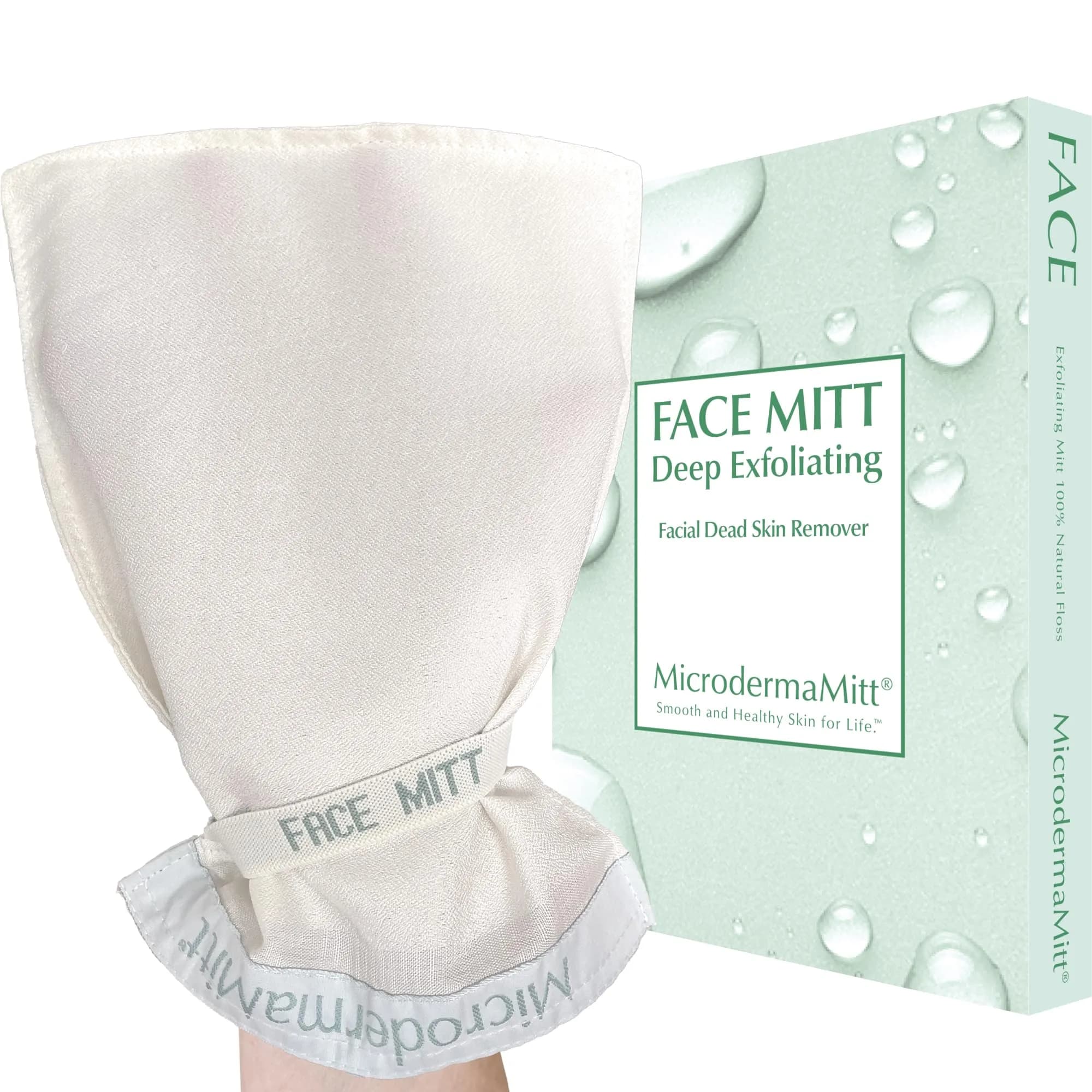 MicrodermaMitt Deep Exfoliating Face Mitt - Turkish Kessa Glove for Gentle Skin Renewal, 1 Count