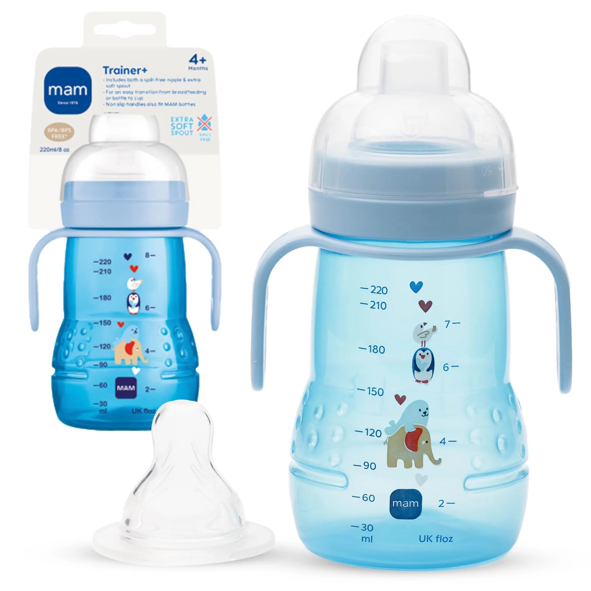 MAM Trainer Sippy Spill-Proof Cup 237ml (8 oz) | Transition Cup 4+ Months - main product image
