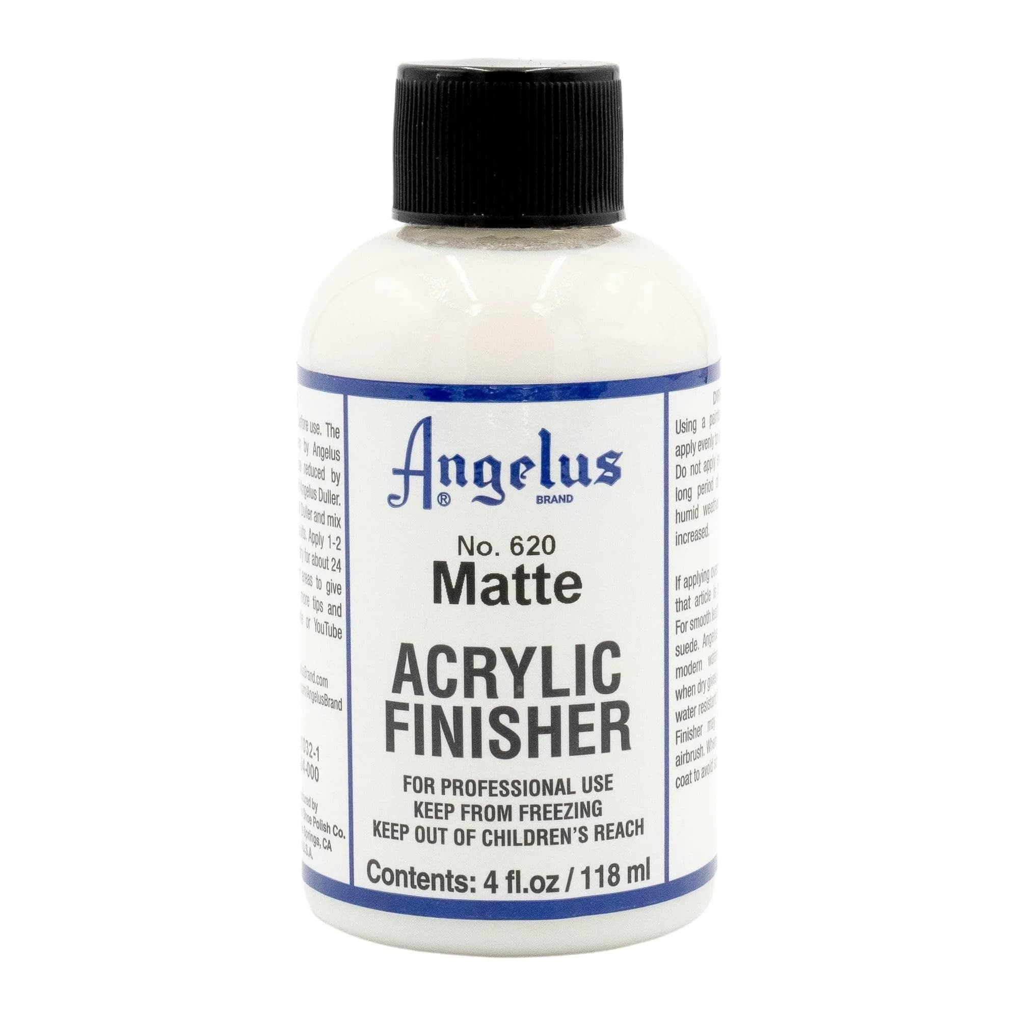 Angelus Matte Acrylic Finisher 118ml (4 fl Oz) | Seals Leather Art, Scratch-Resistant, Non-Glossy - main product image