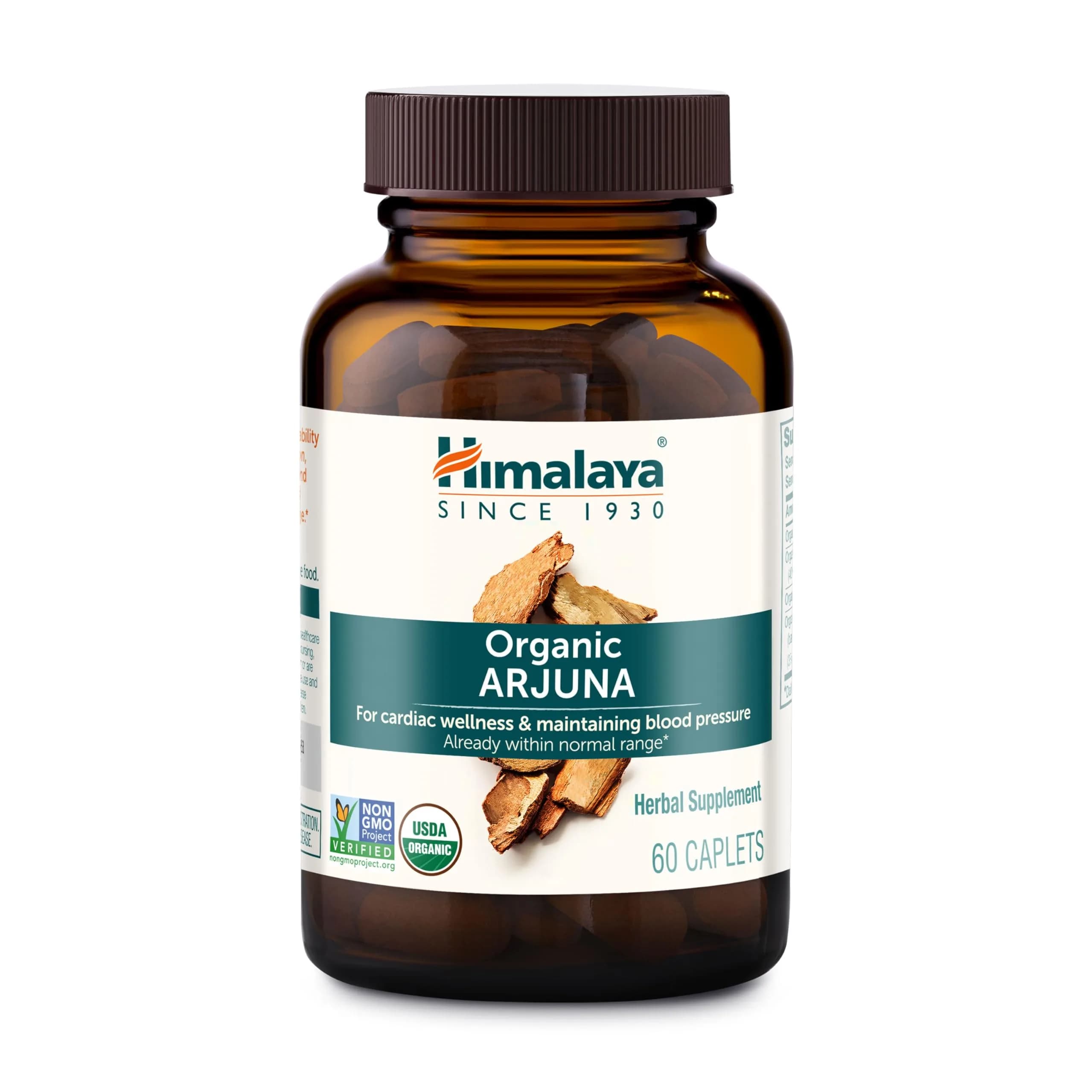 Himalaya USDA Organic Arjuna Capsules, Heart Health, 700 mg (60 Caplets) | Supports Cardiovascular System - main product image