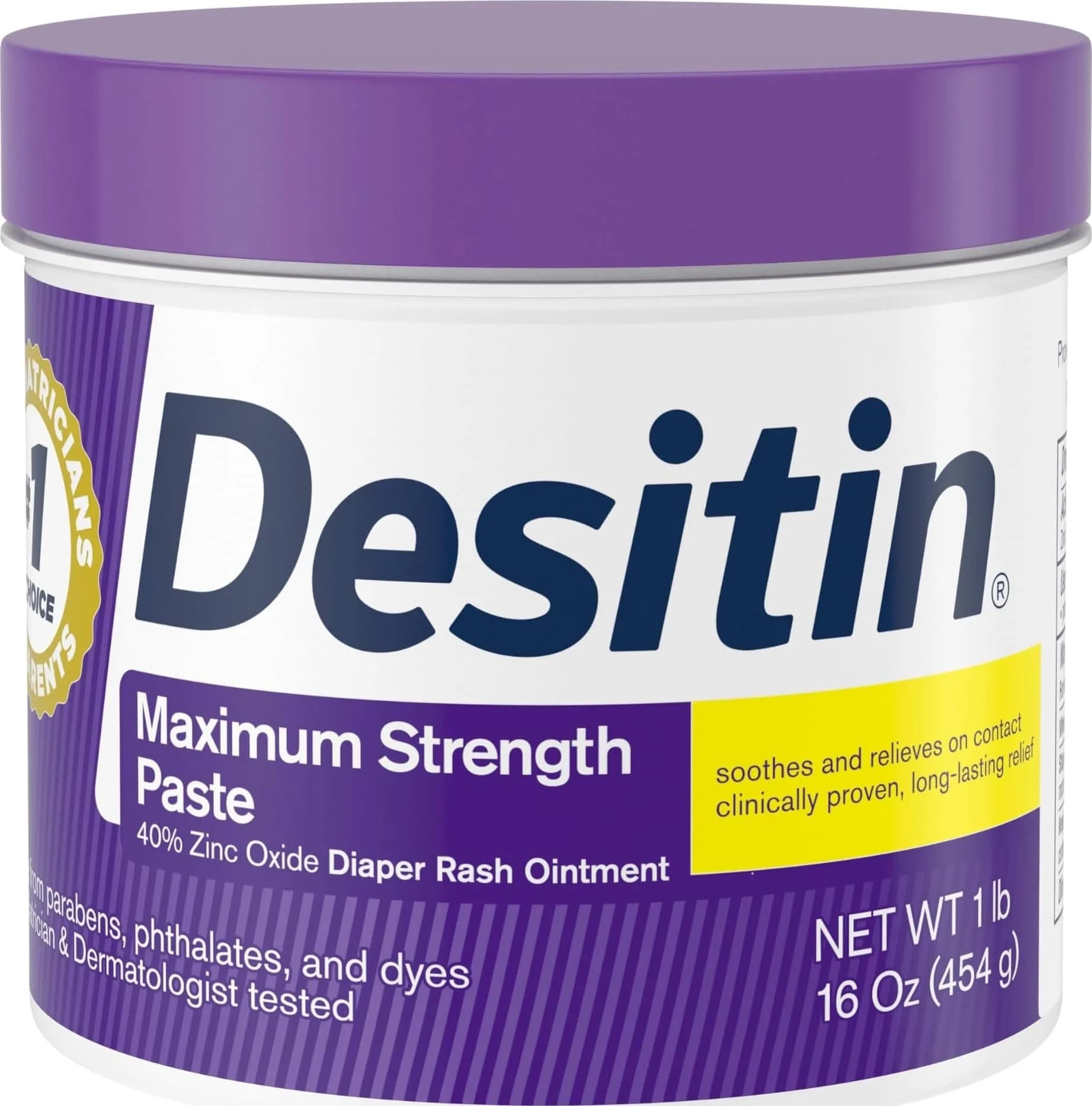 Desitin Maximum Strength Diaper Rash Paste 453g (16 oz) | Zinc Oxide Skin Protectant - main product image